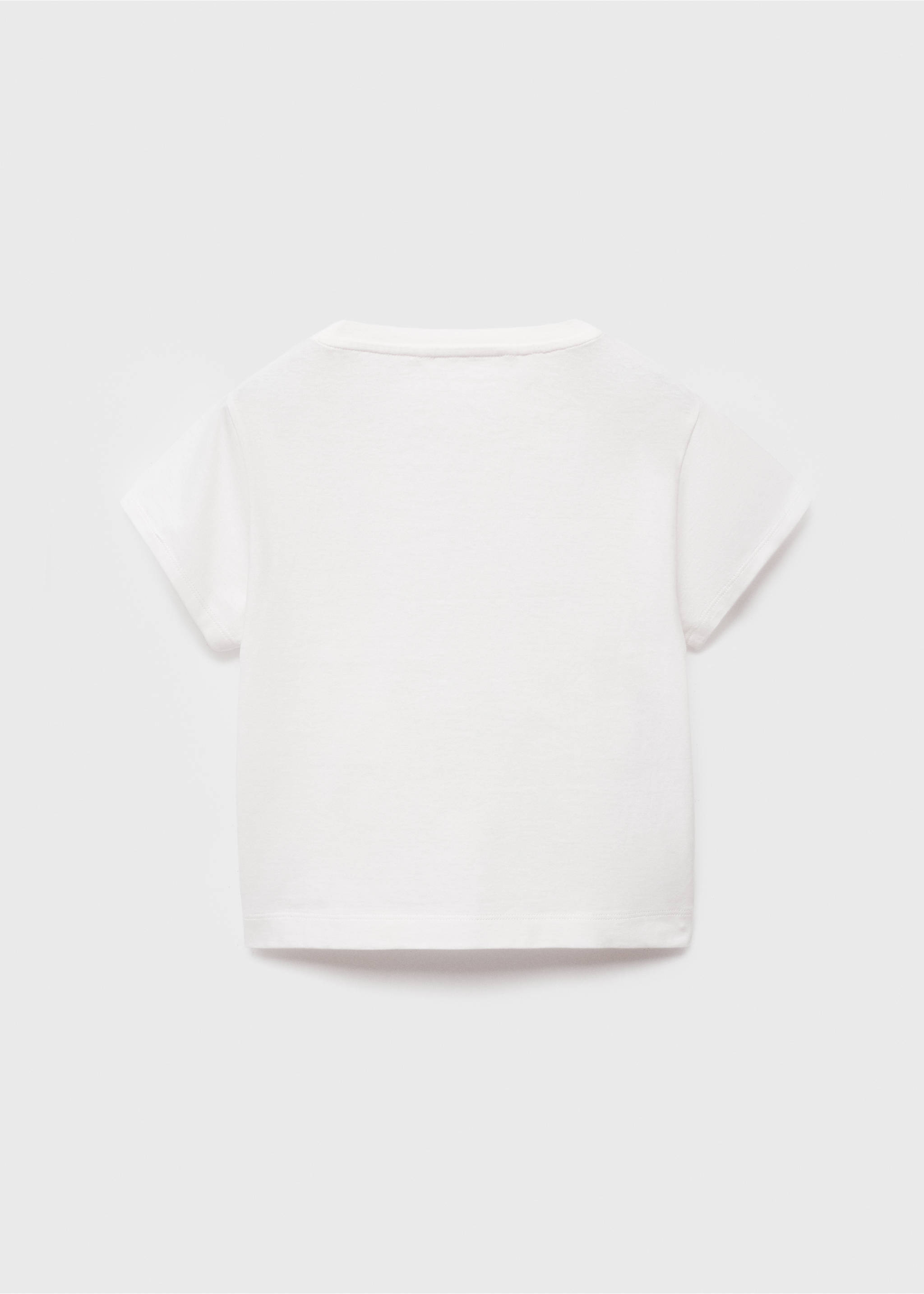Kurzärmliges Print-T-Shirt - Rückseite des Artikels, Cremeweiß. Ref: 17054419-00.