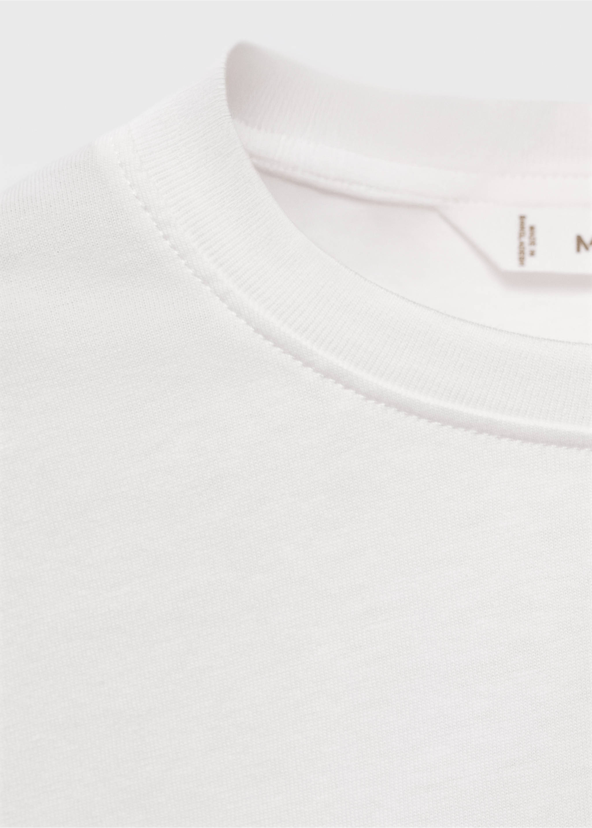 Kurzärmliges Print-T-Shirt - Detail des Artikels 8, Cremeweiß. Ref: 17054419-00.