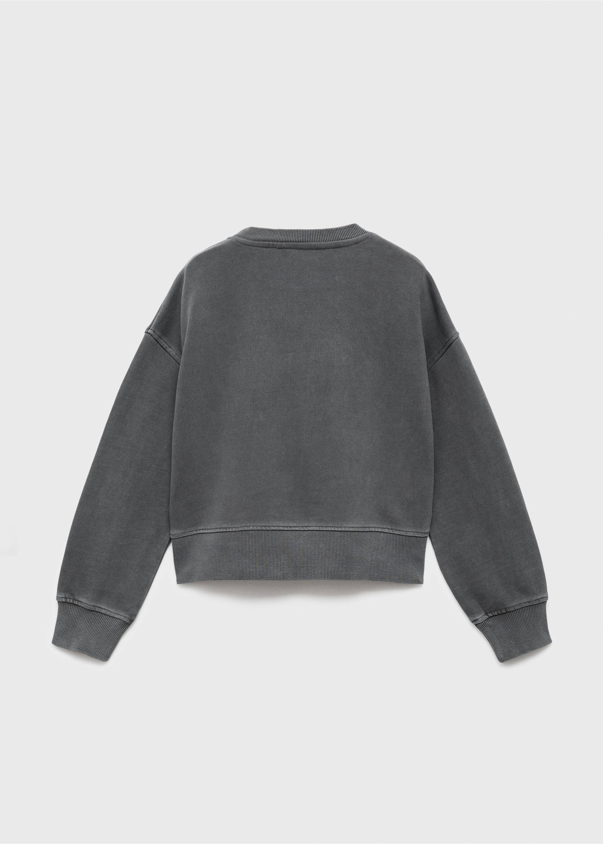 Studded sweatshirt - Reverse of the article, Charcoal. Ref: 17054421-00.