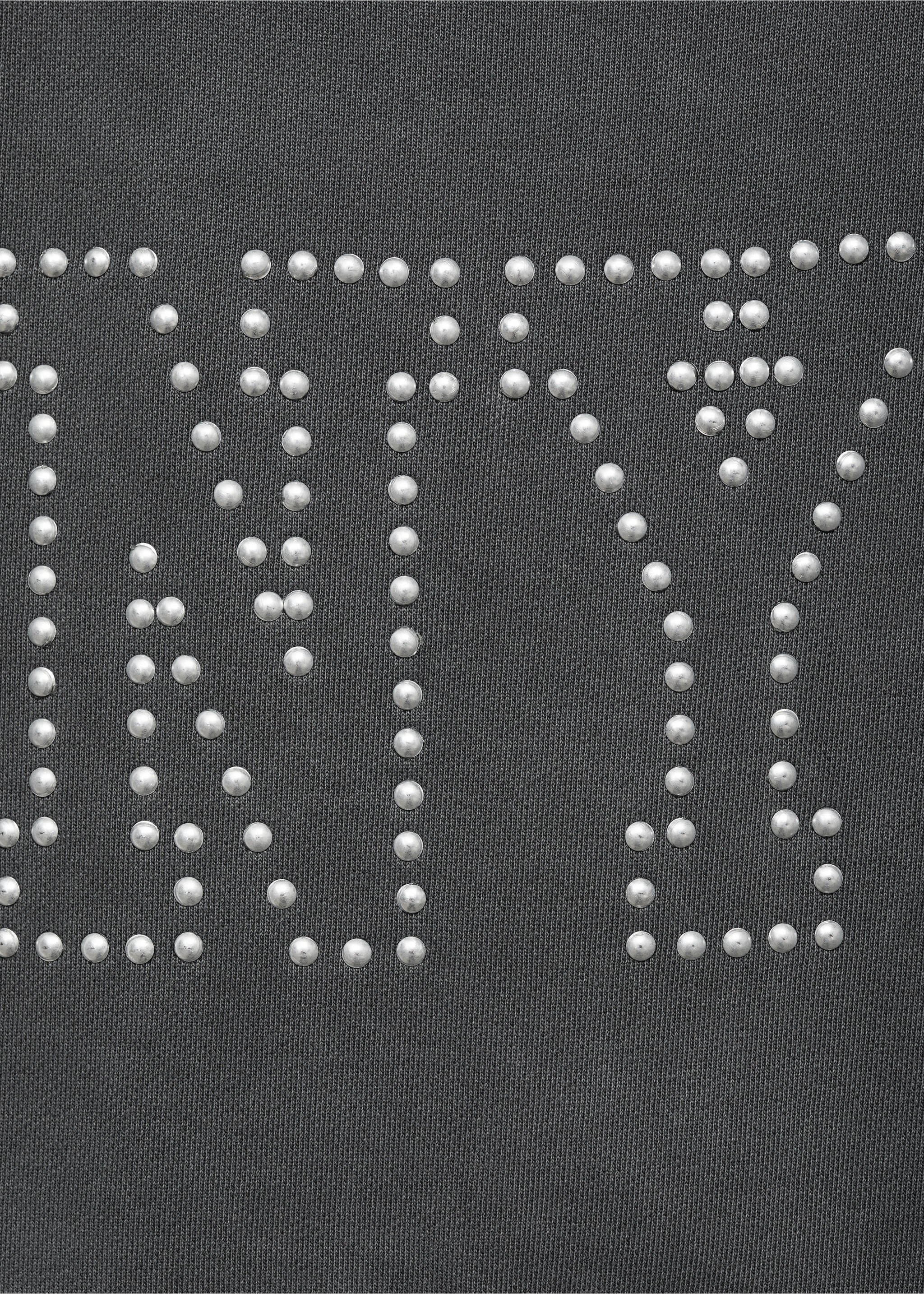 Studded sweatshirt - Details of the article 8, Charcoal. Ref: 17054421-00.