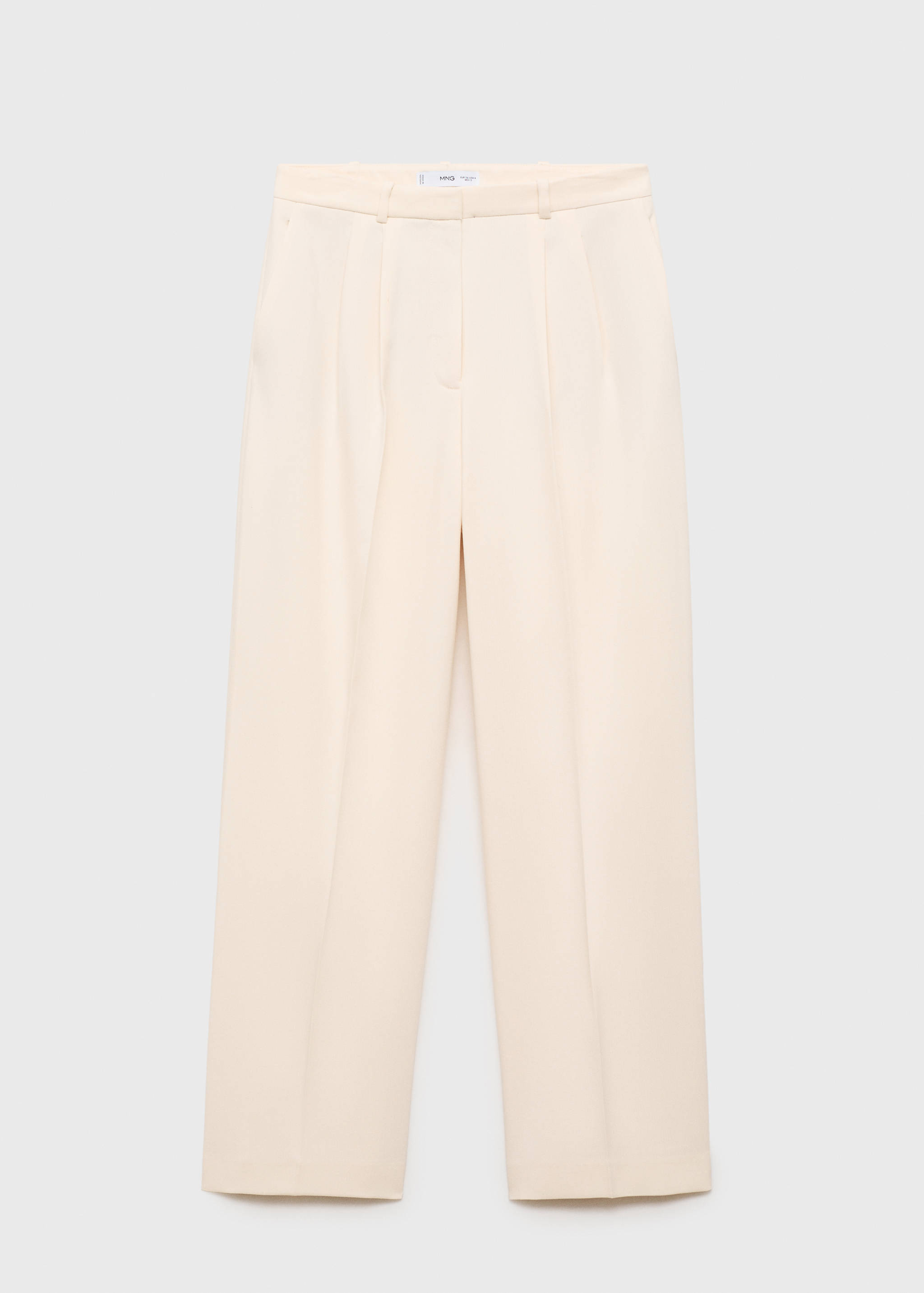 Straight-fit pleated trousers - Article without model