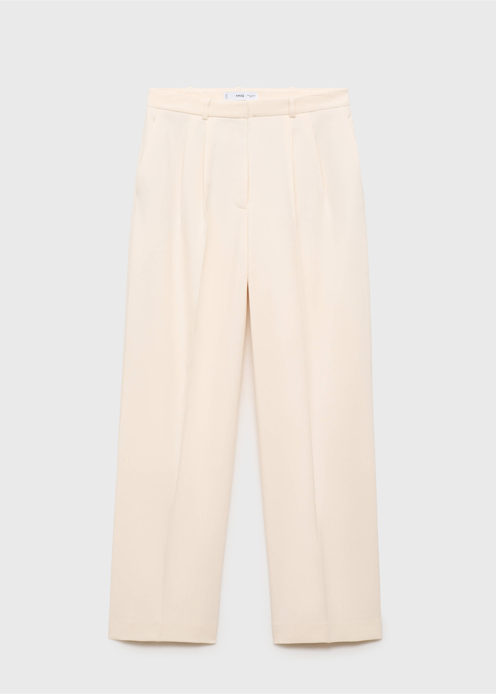 Straight-fit pleated trousers - Article without model, Ice Grey. Ref: 17054422-00.
