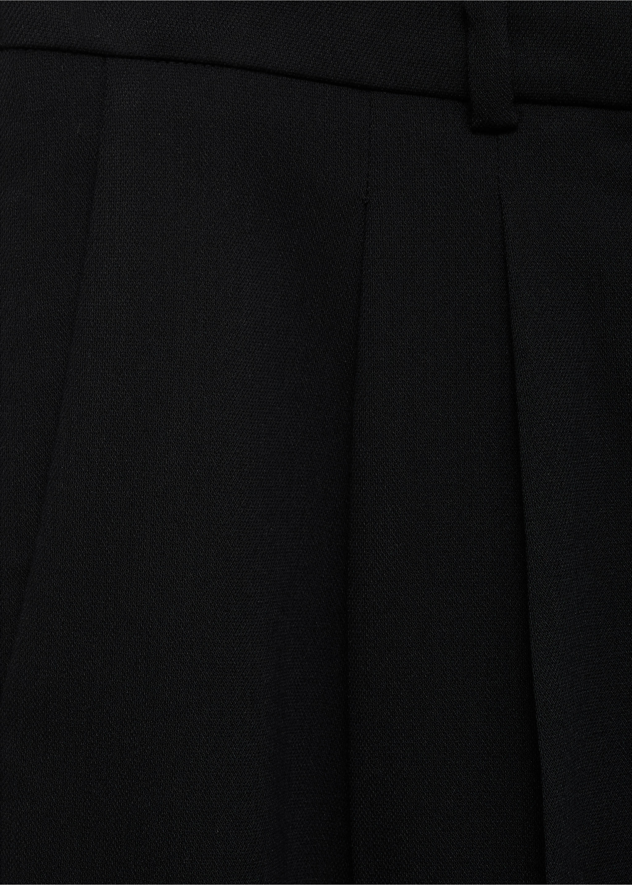 Straight-fit pleated trousers - Details of the article 0, Black. Ref: 17054422-00.
