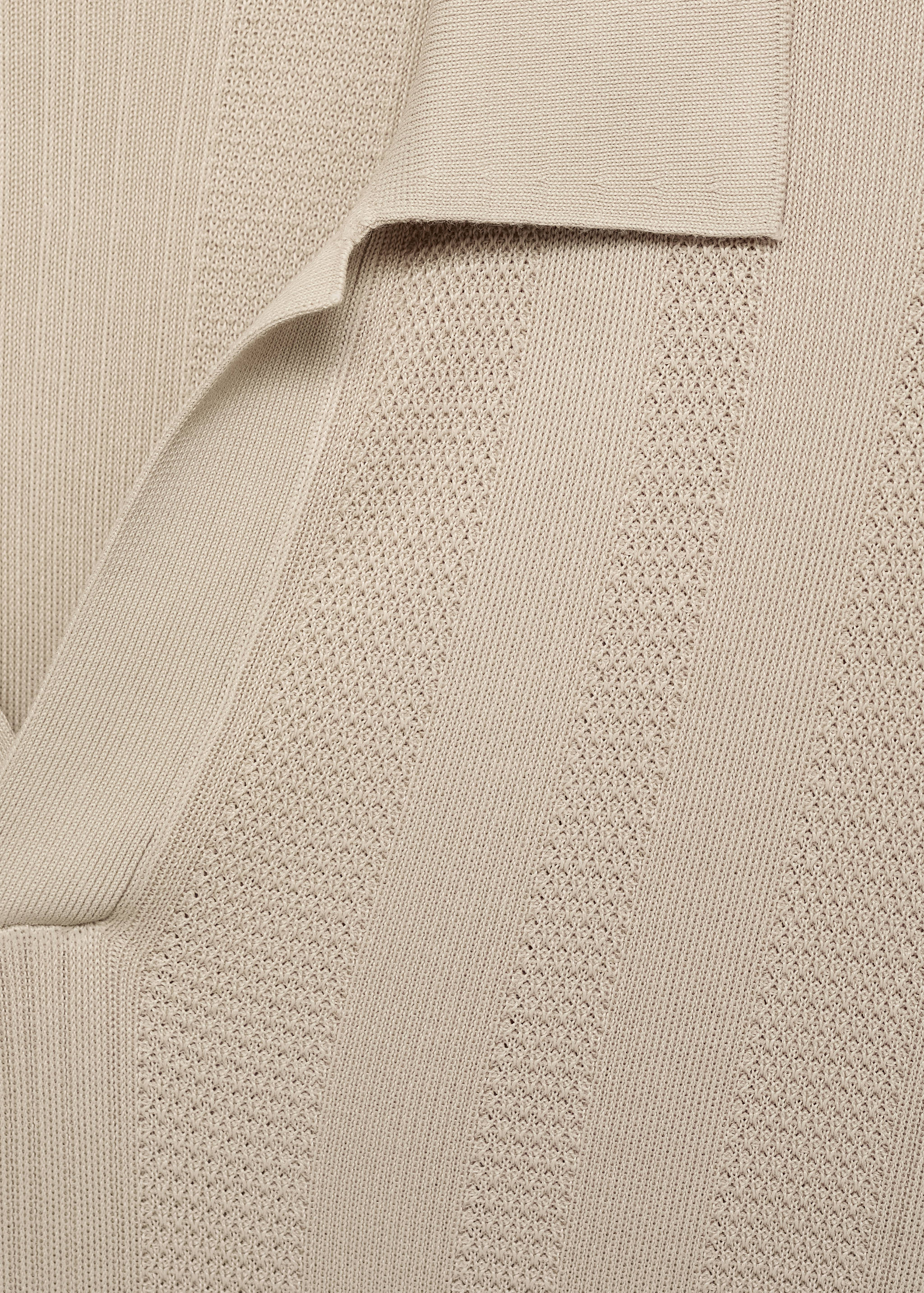Ribbed knit polo shirt - Details of the article 8