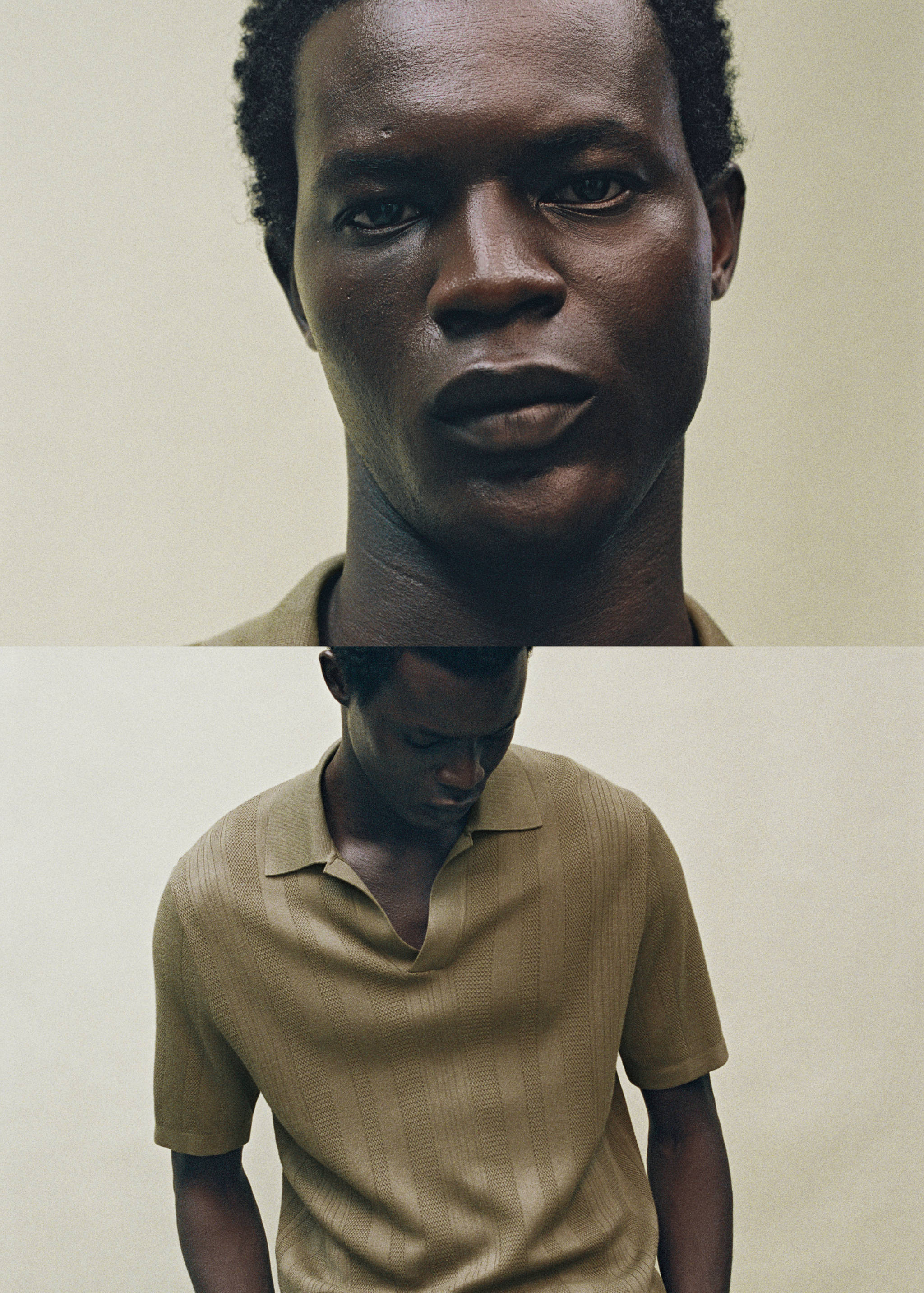 Ribbed knit polo shirt - Details of the article 5