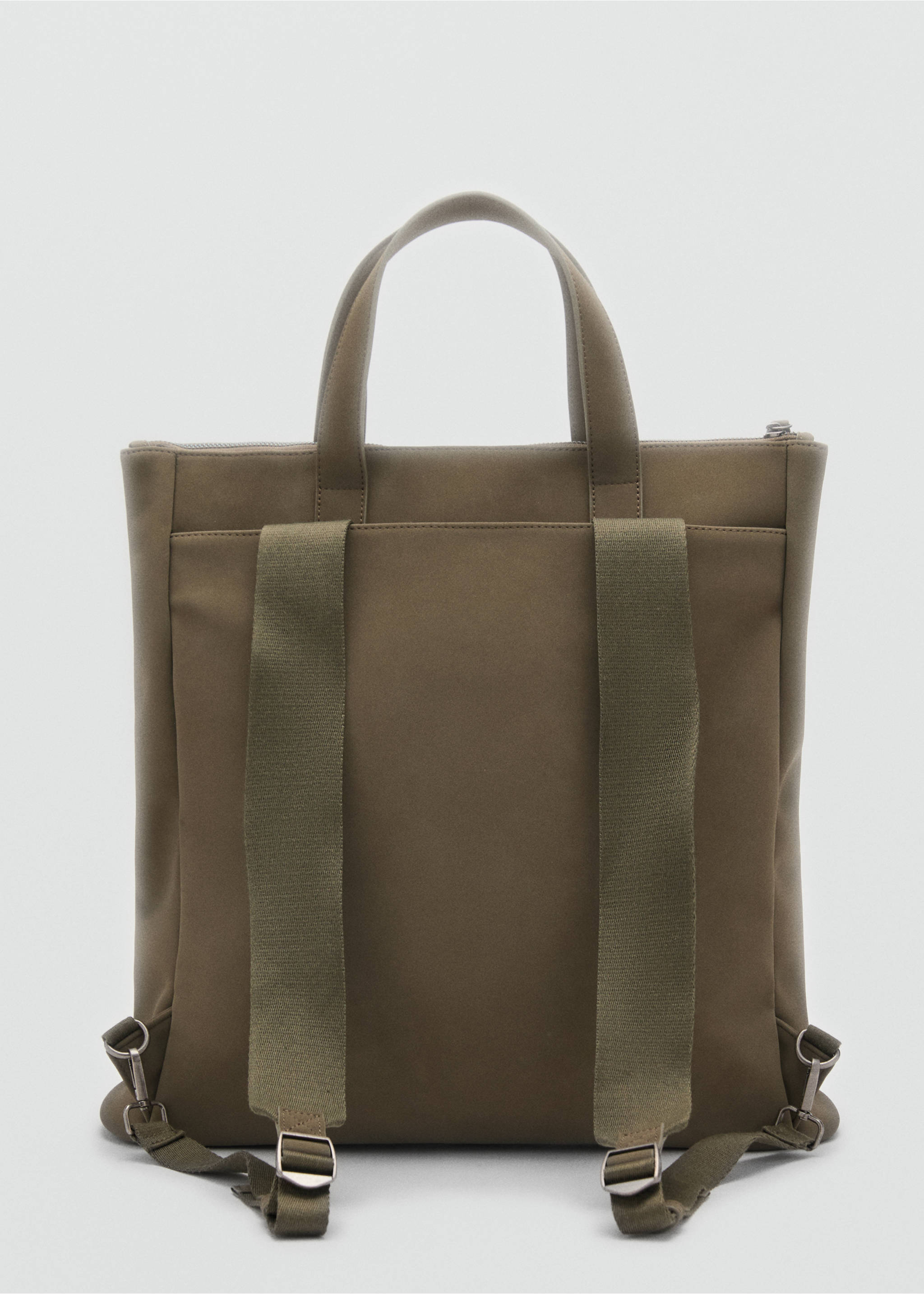 Multi-functional backpack with pockets - Details of the article 1, Khaki. Ref: 17054425-00.