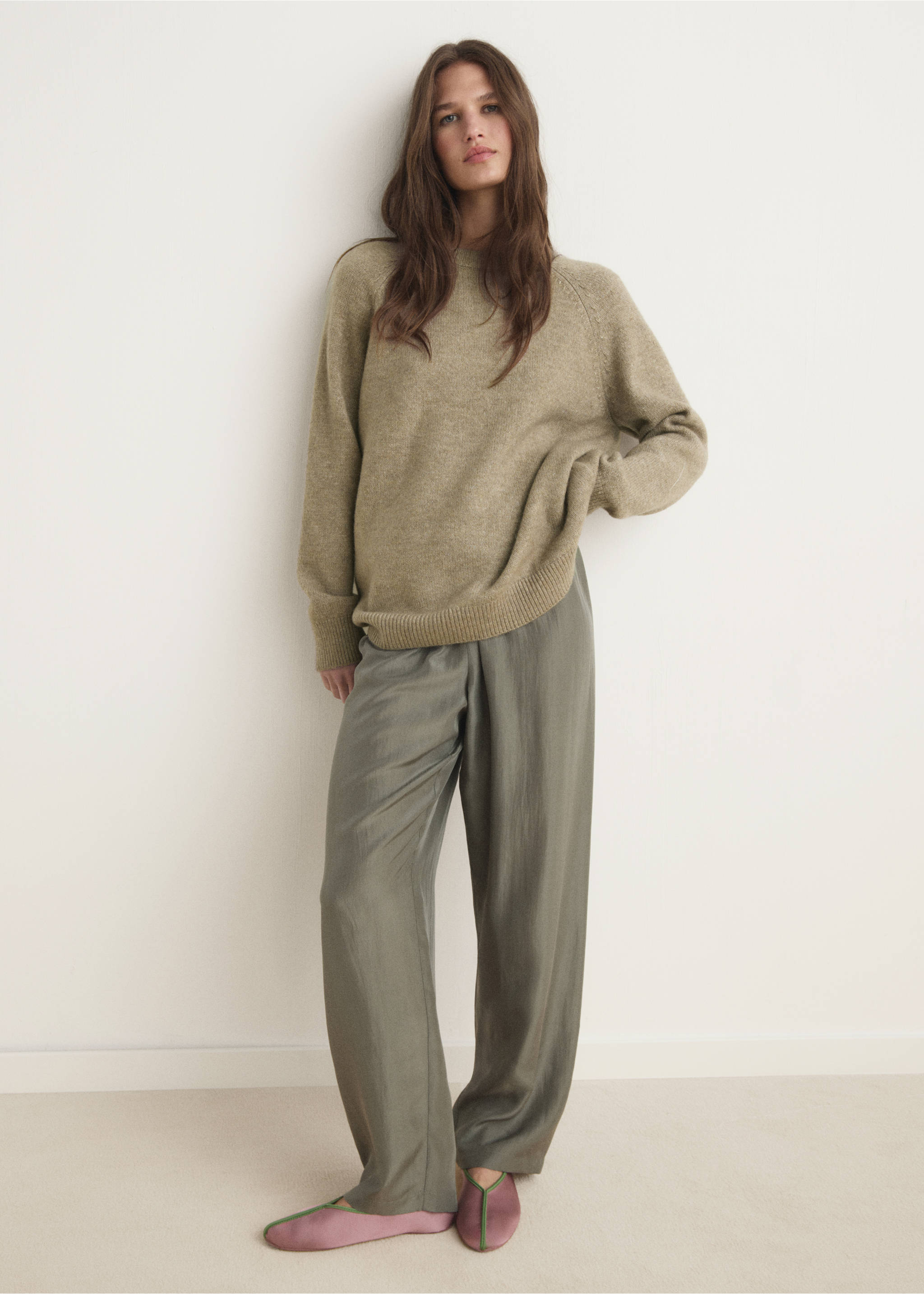 Marbled knitted sweater - General plane, Forest Green. Ref: 17054429-00.