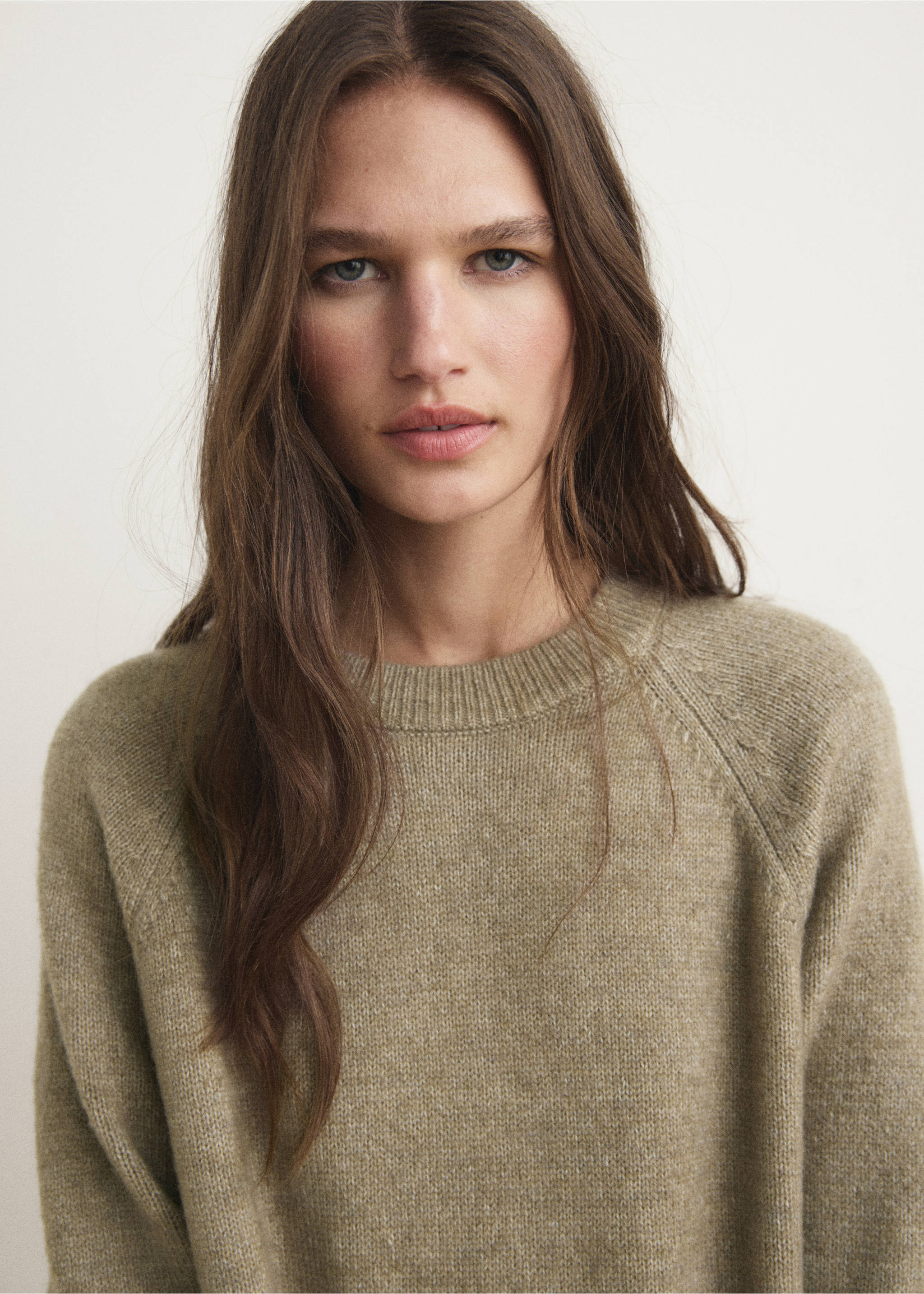 Marbled knitted sweater - Details of the article 1, Forest Green. Ref: 17054429-00.