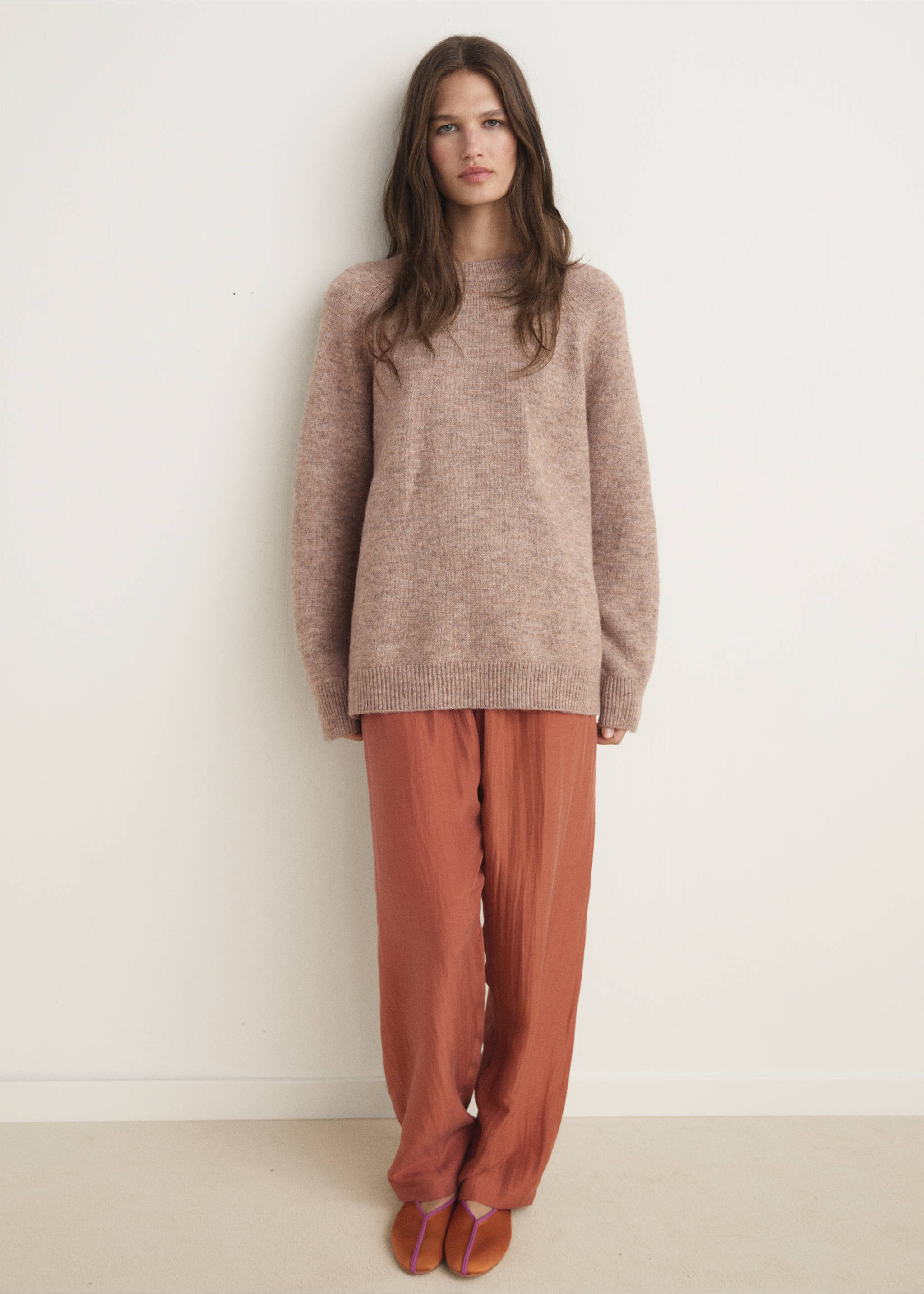 Marbled knitted sweater - General plane, Medium Pink. Ref: 17054429-00.