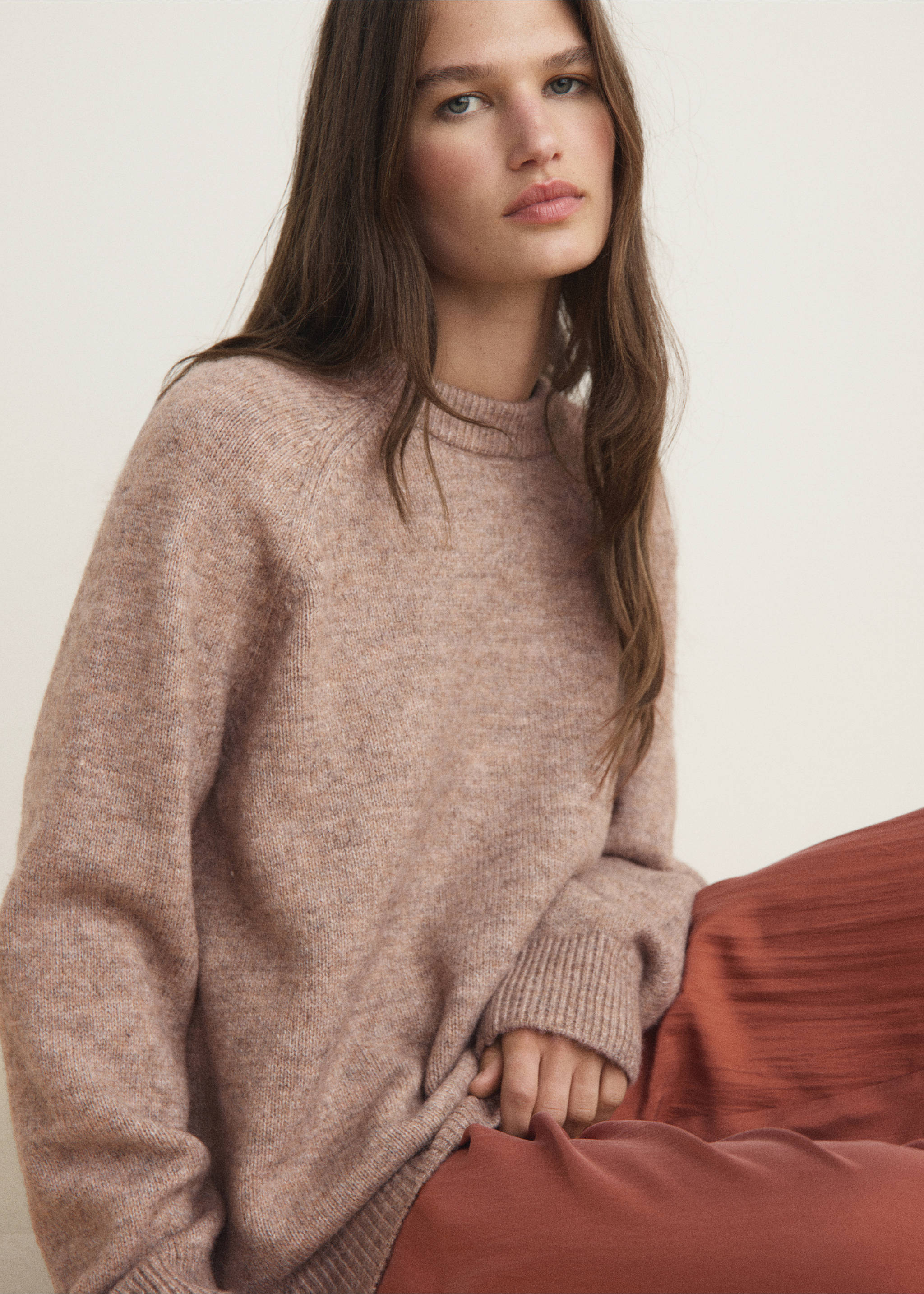 Marbled knitted sweater - Medium plane, Medium Pink. Ref: 17054429-00.