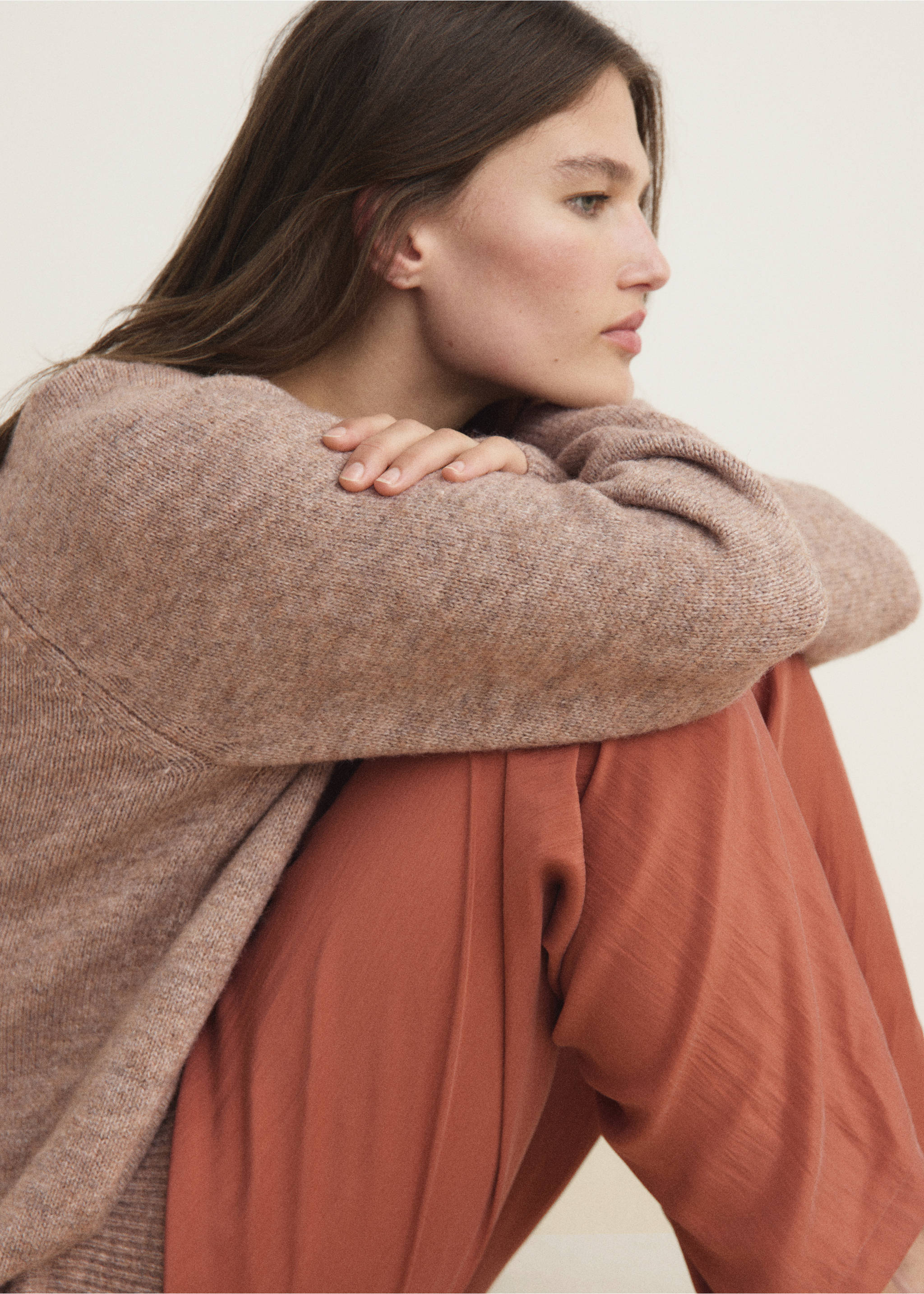 Marbled knitted sweater - Details of the article 2, Medium Pink. Ref: 17054429-00.