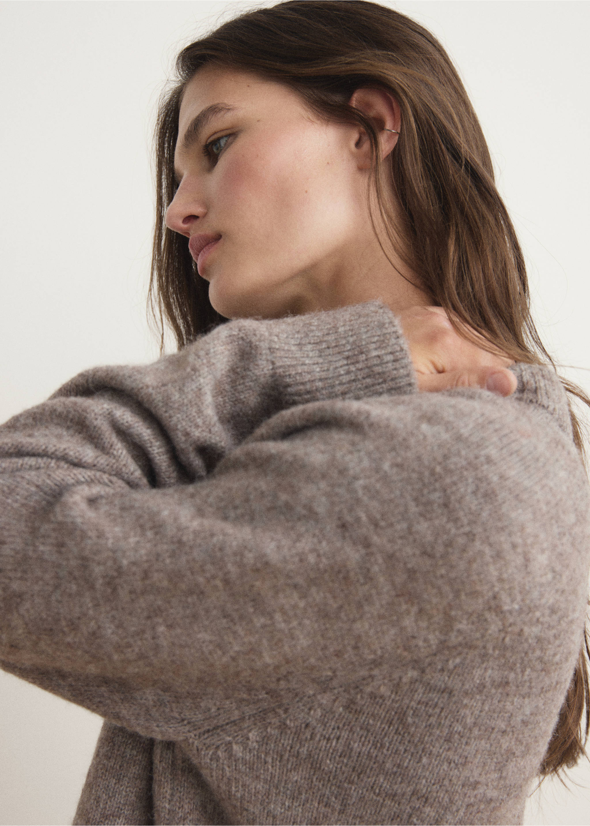 Pull-over maille chinée - Détail de l'article 1, Cognac. Ref: 17054429-00.