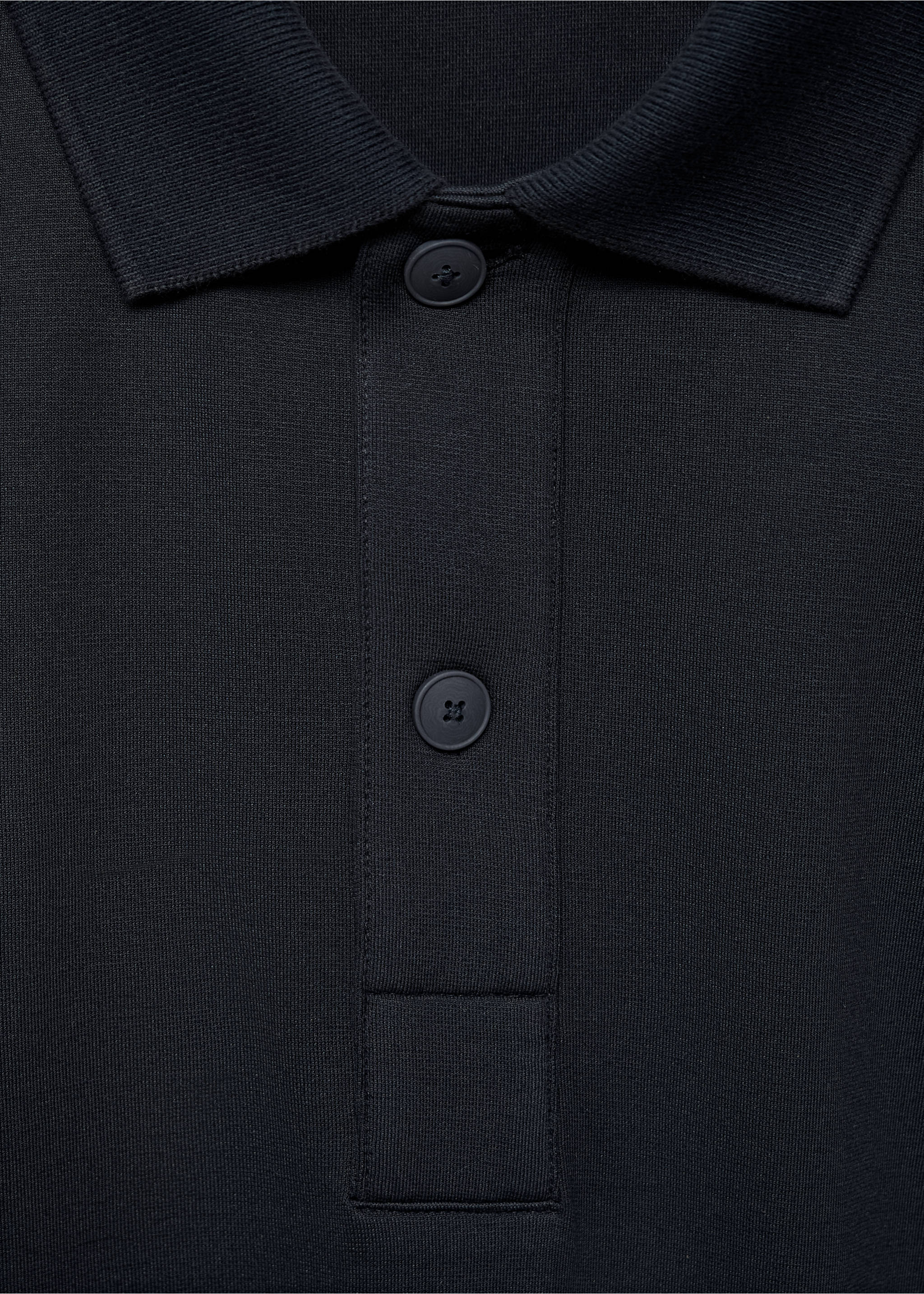 Relaxed-fit cotton polo - Details of the article 8, Navy. Ref: 17054432-00.