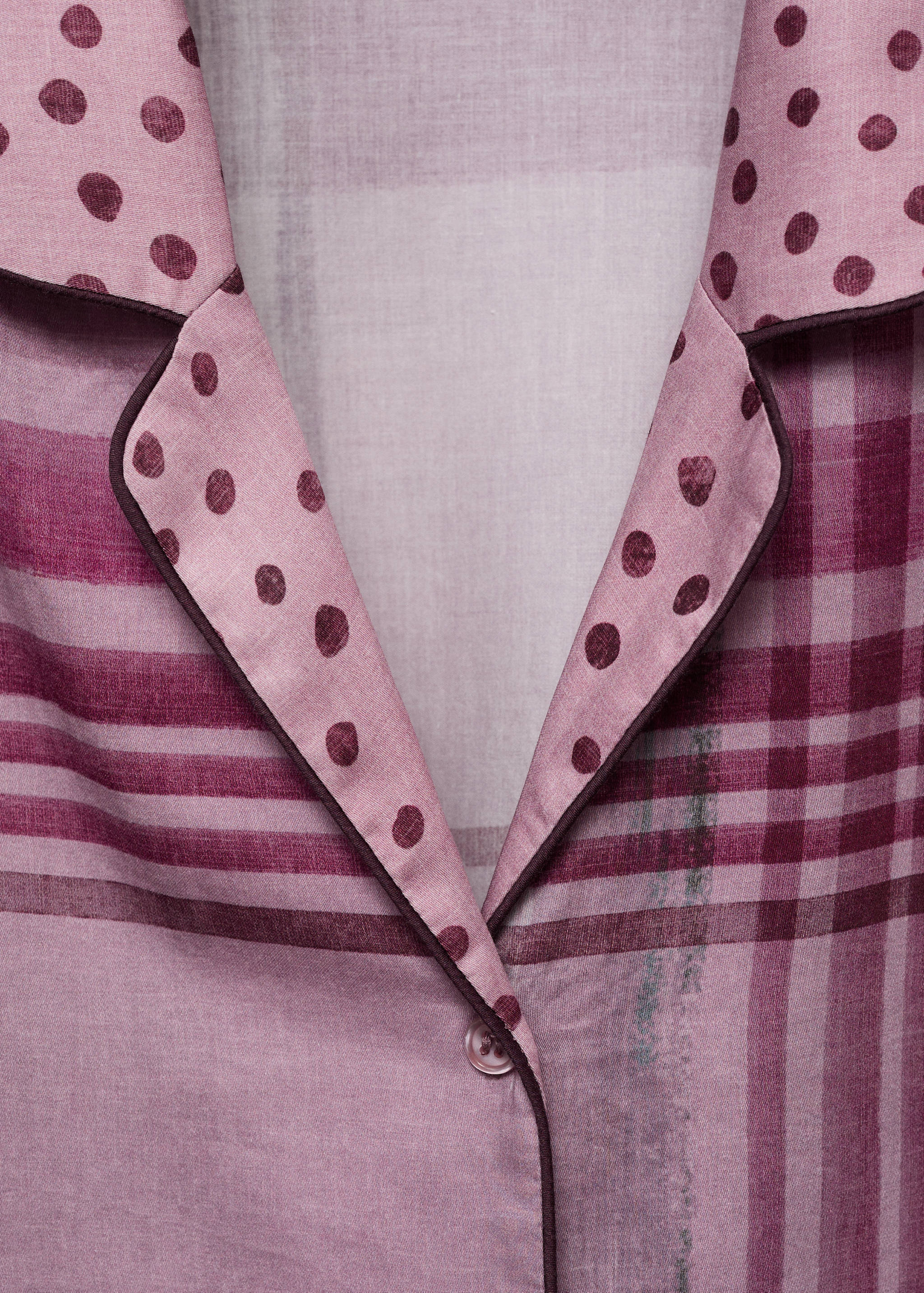 Chemise pyjama imprimée passepoil - Détail de l'article 8