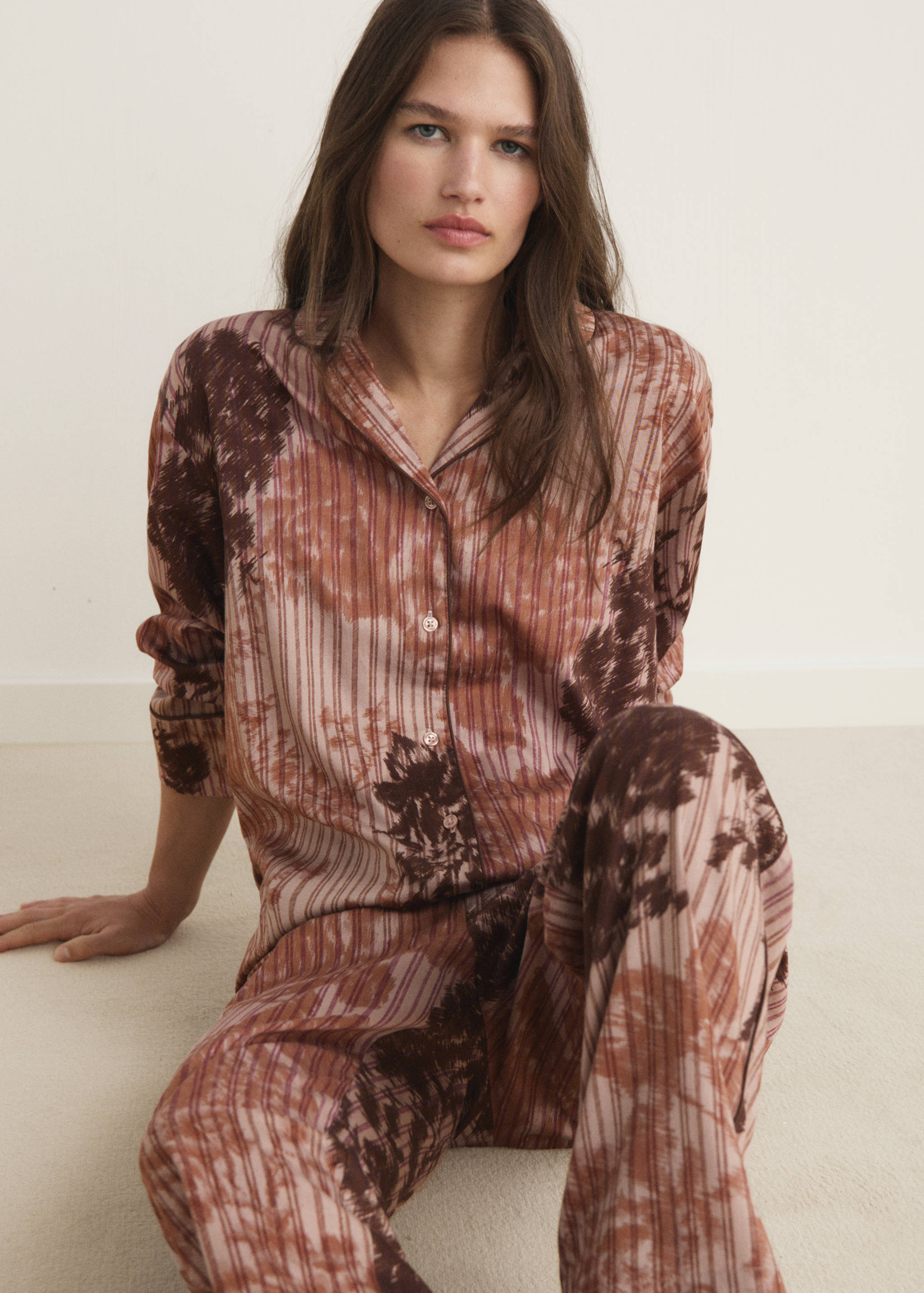 Camisa pijama estampado difuminado - Detalle del artículo 2