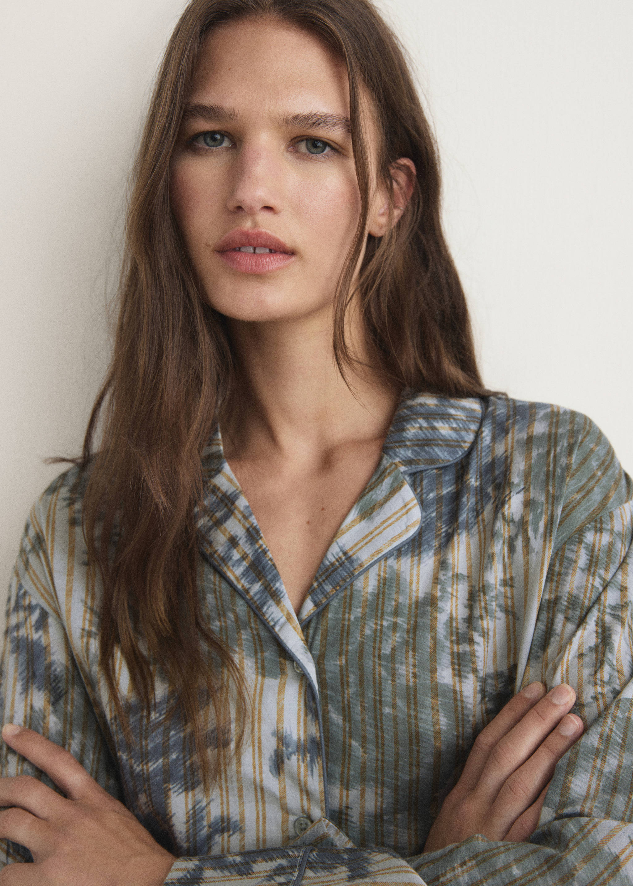 Camisa pijama estampado difuminado - Reverso del artículo