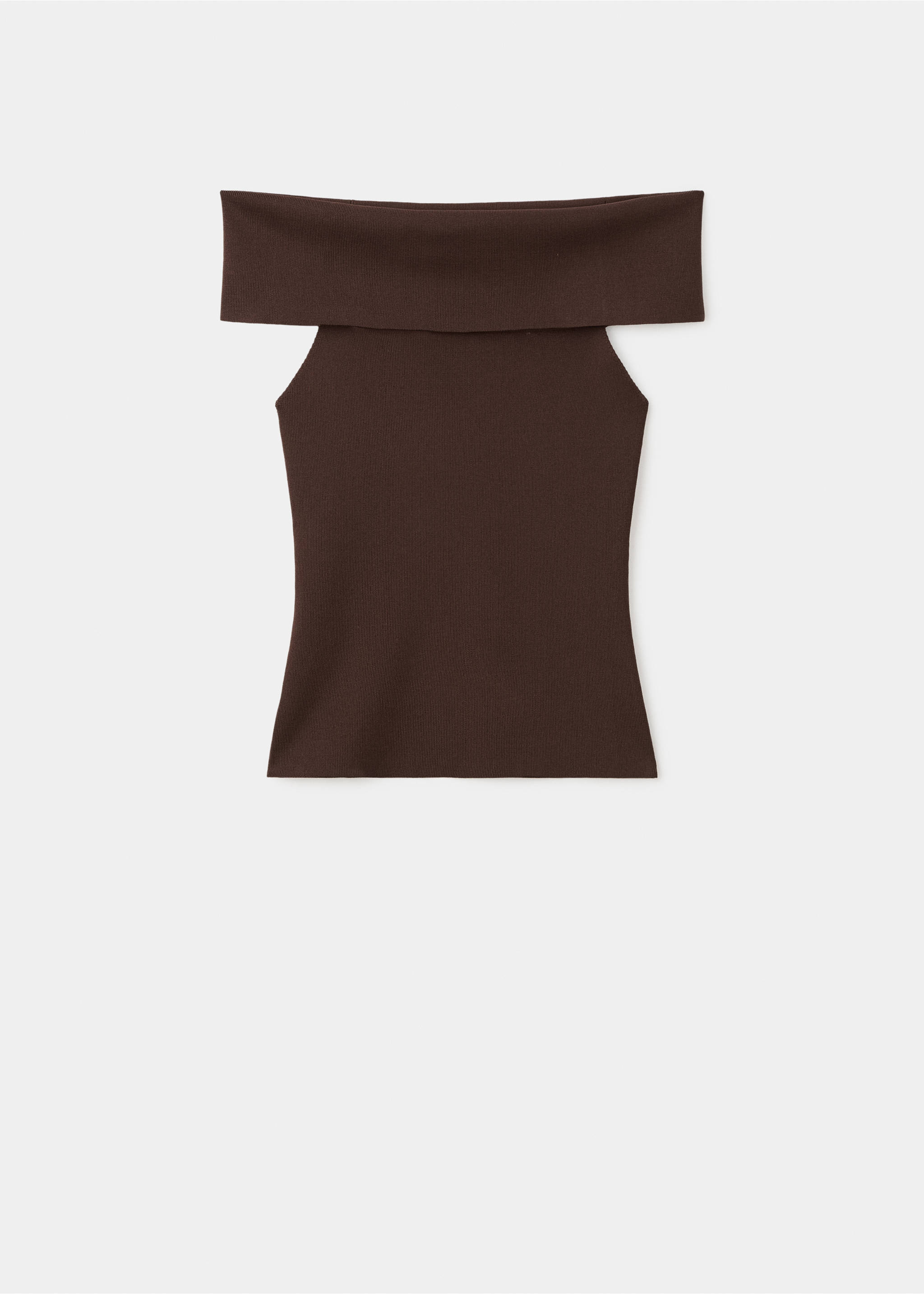 Top bustier maille - Article sans modèle, Chocolat. Ref: 17054444-00.