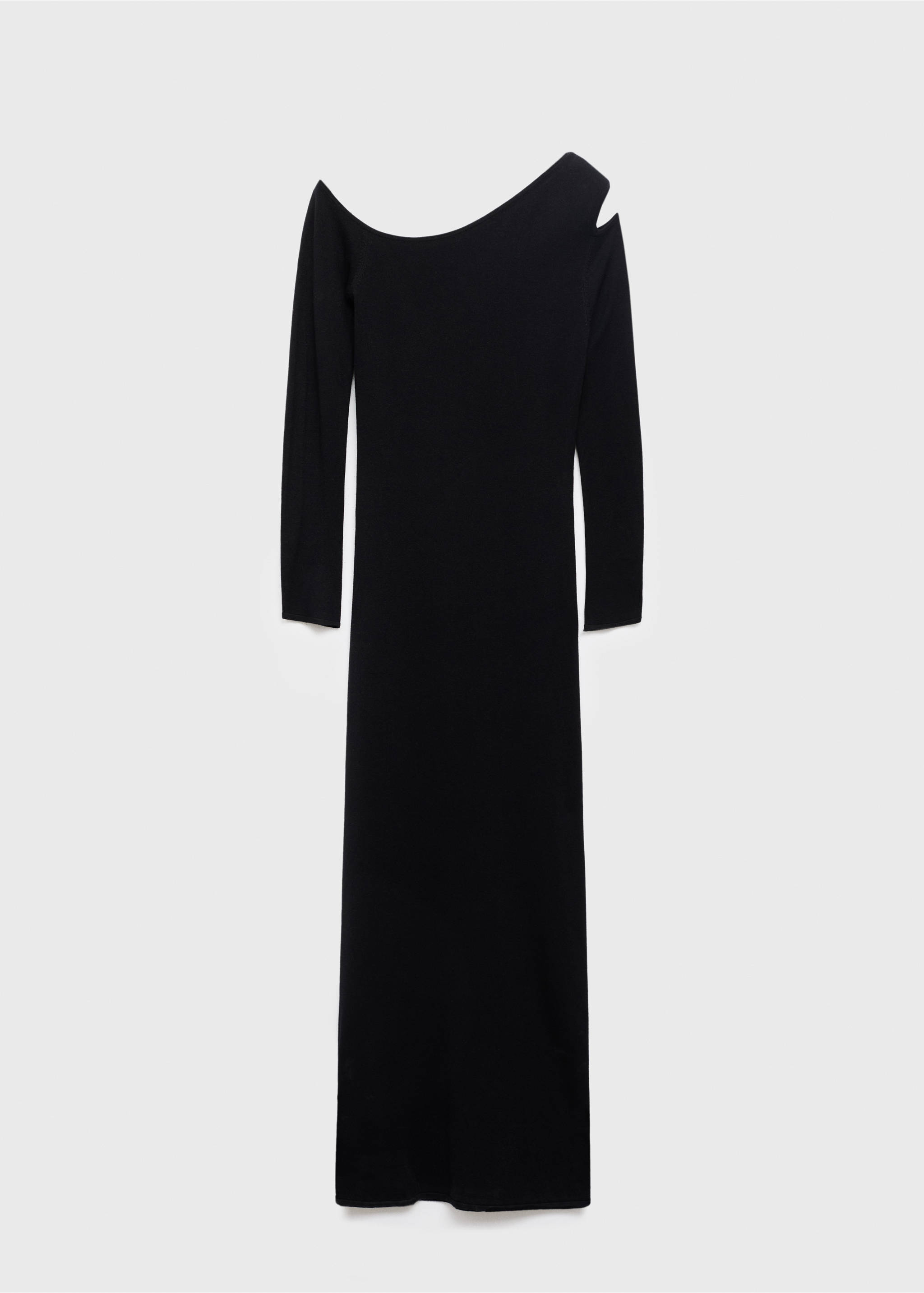 Asymmetrical dress with cut-out - Article without model, Black. Ref: 17054777-00.