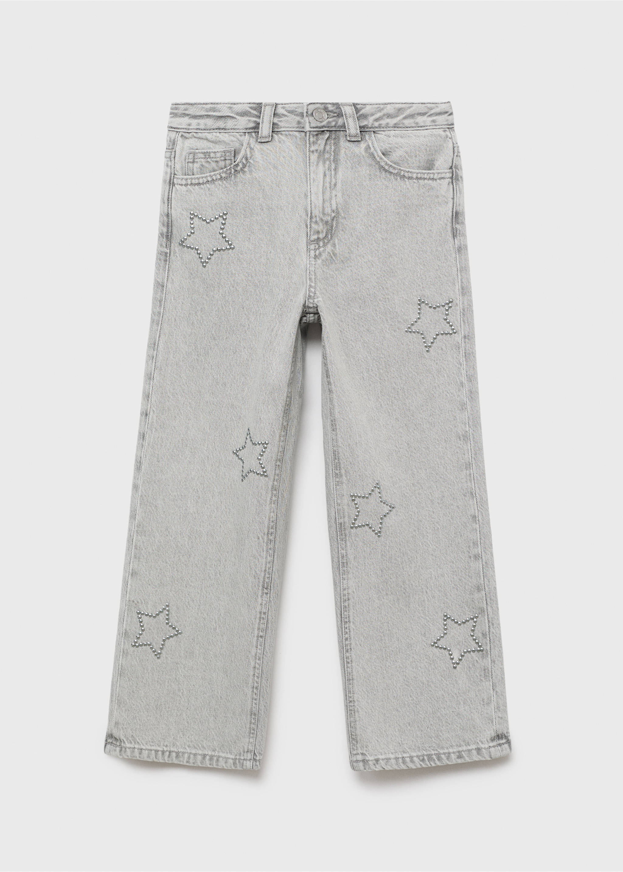 Wide leg jeans with stars - Article without model, Denim Grey. Ref: 17054779-00.