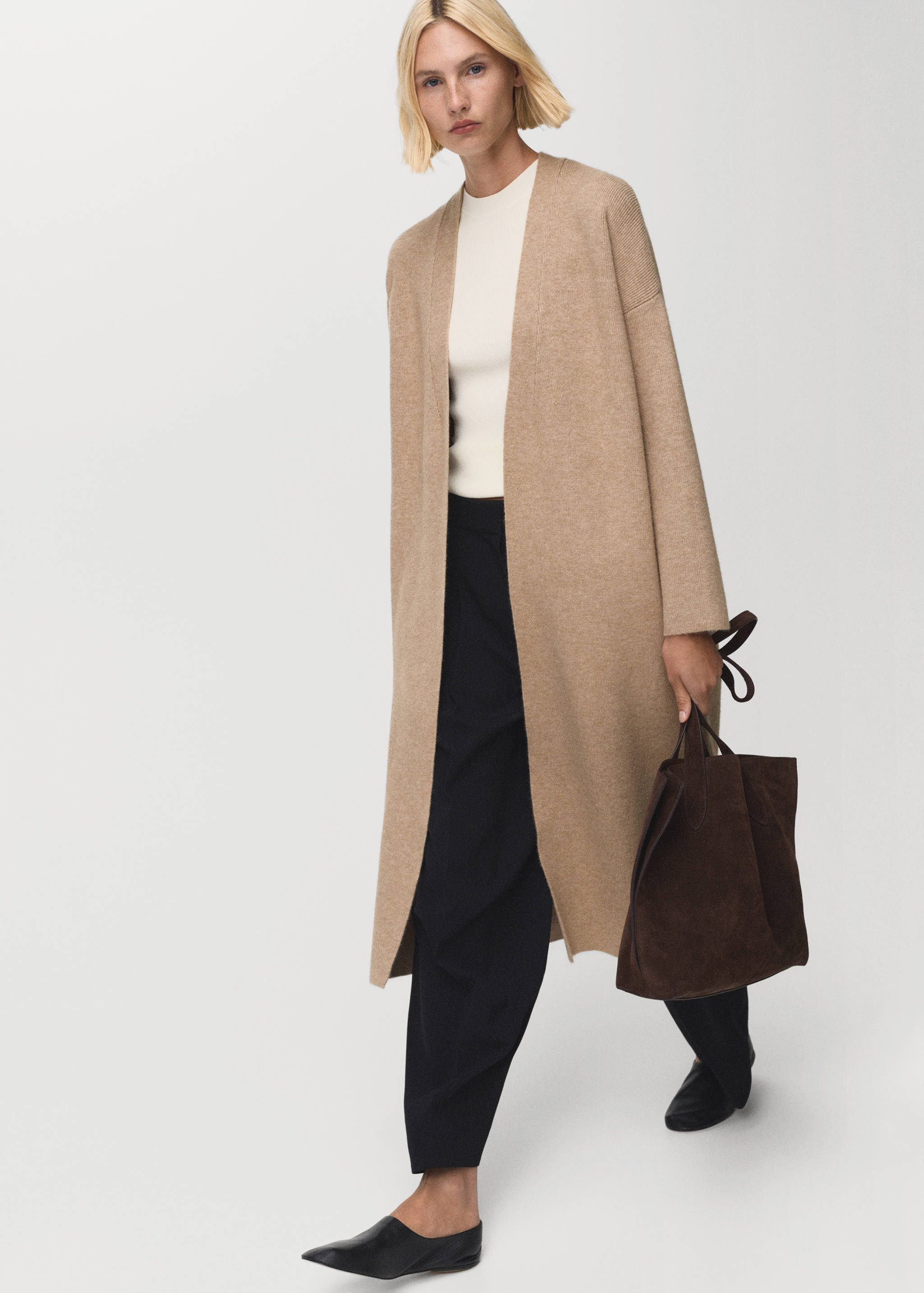 Long knitted coat - Details of the article 2
