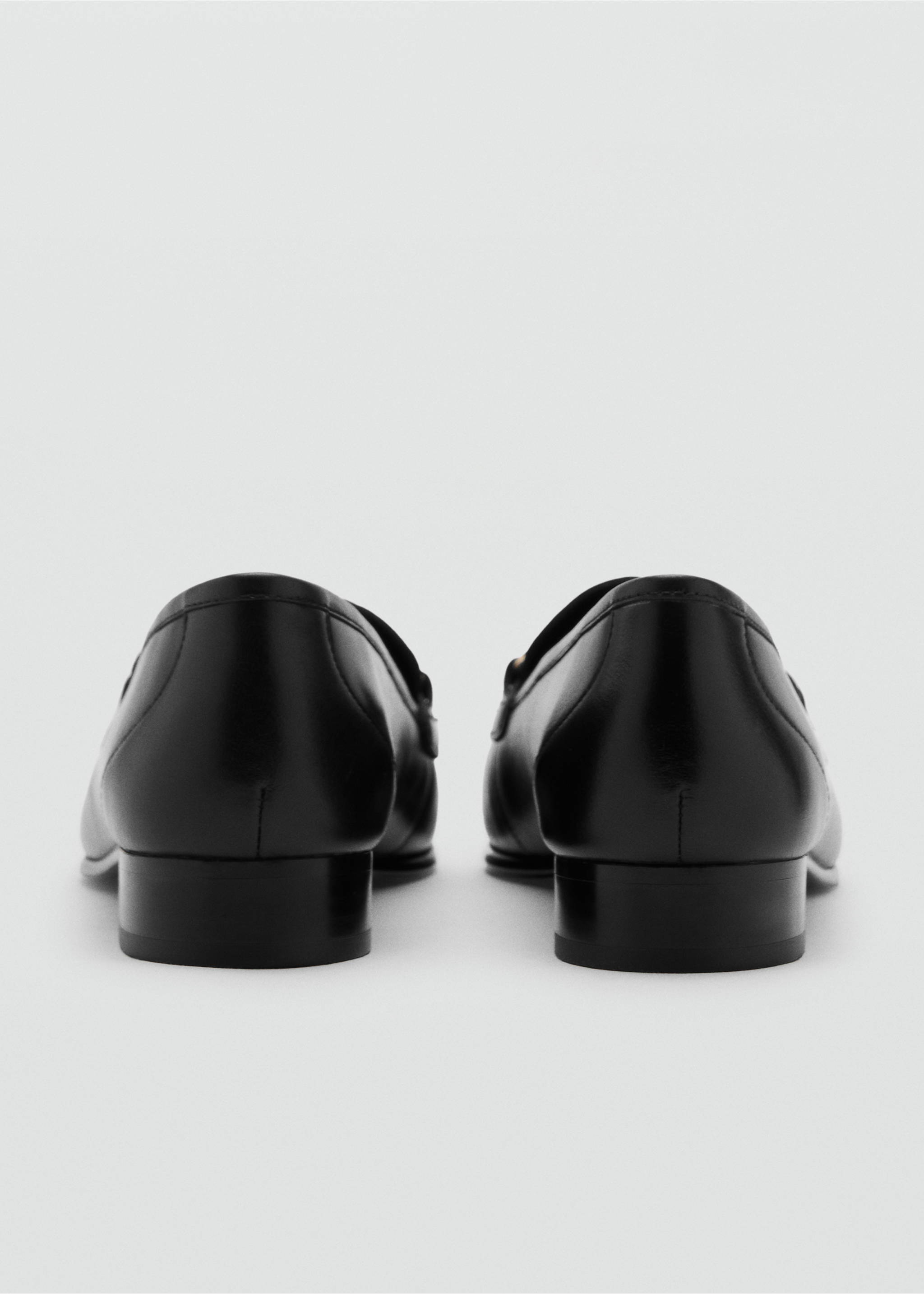Leather loafer with buckle - Details of the article 1, Black. Ref: 17054783-00.
