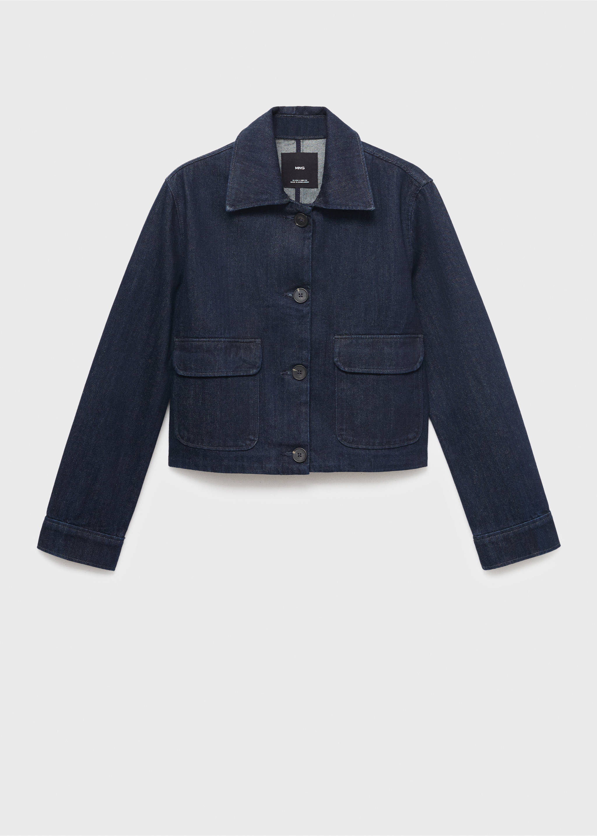 Veste denim poches - Article sans modèle, Bleu. Ref: 17054785-00.