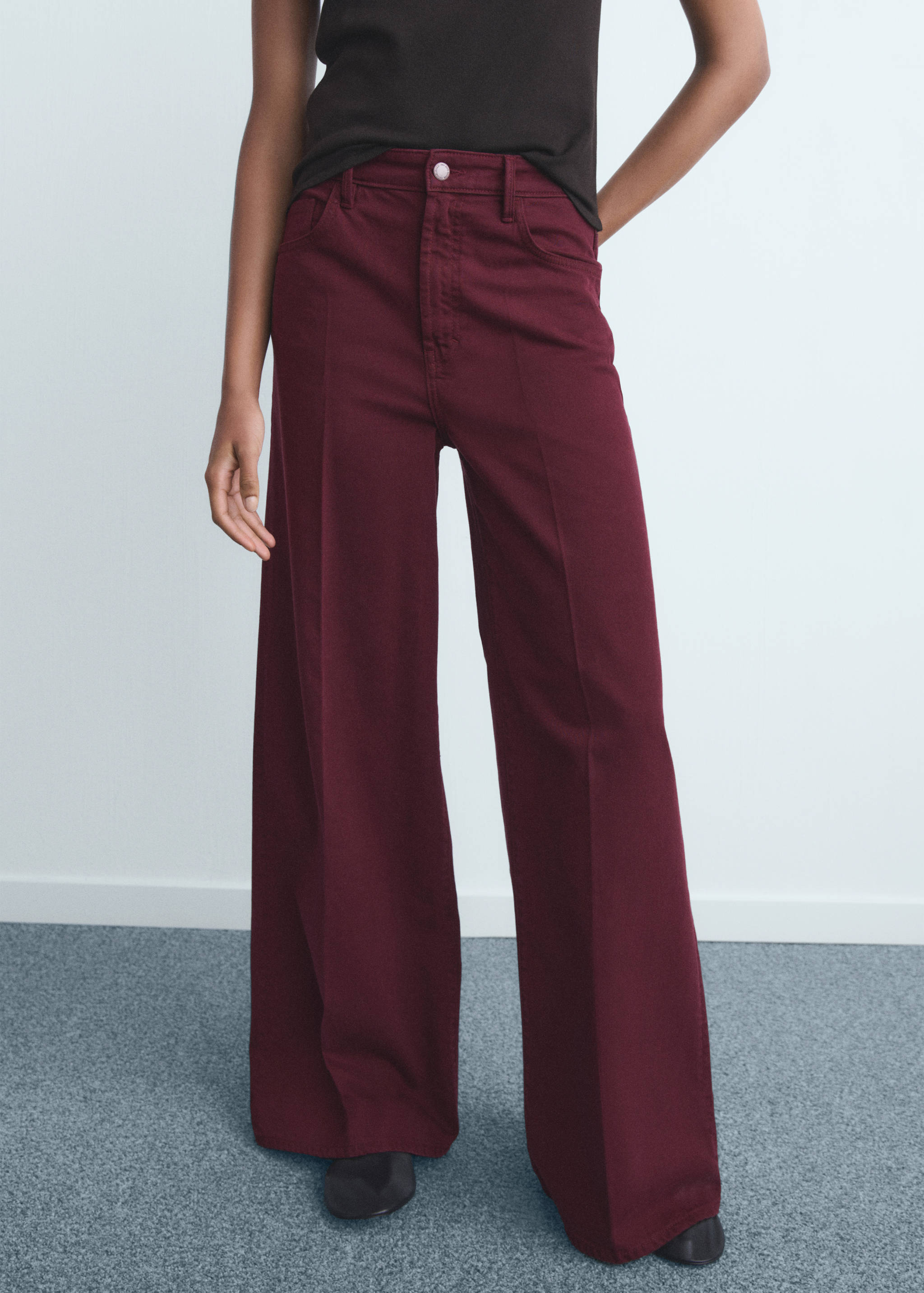 High-waisted wideleg jeans - Medium plane