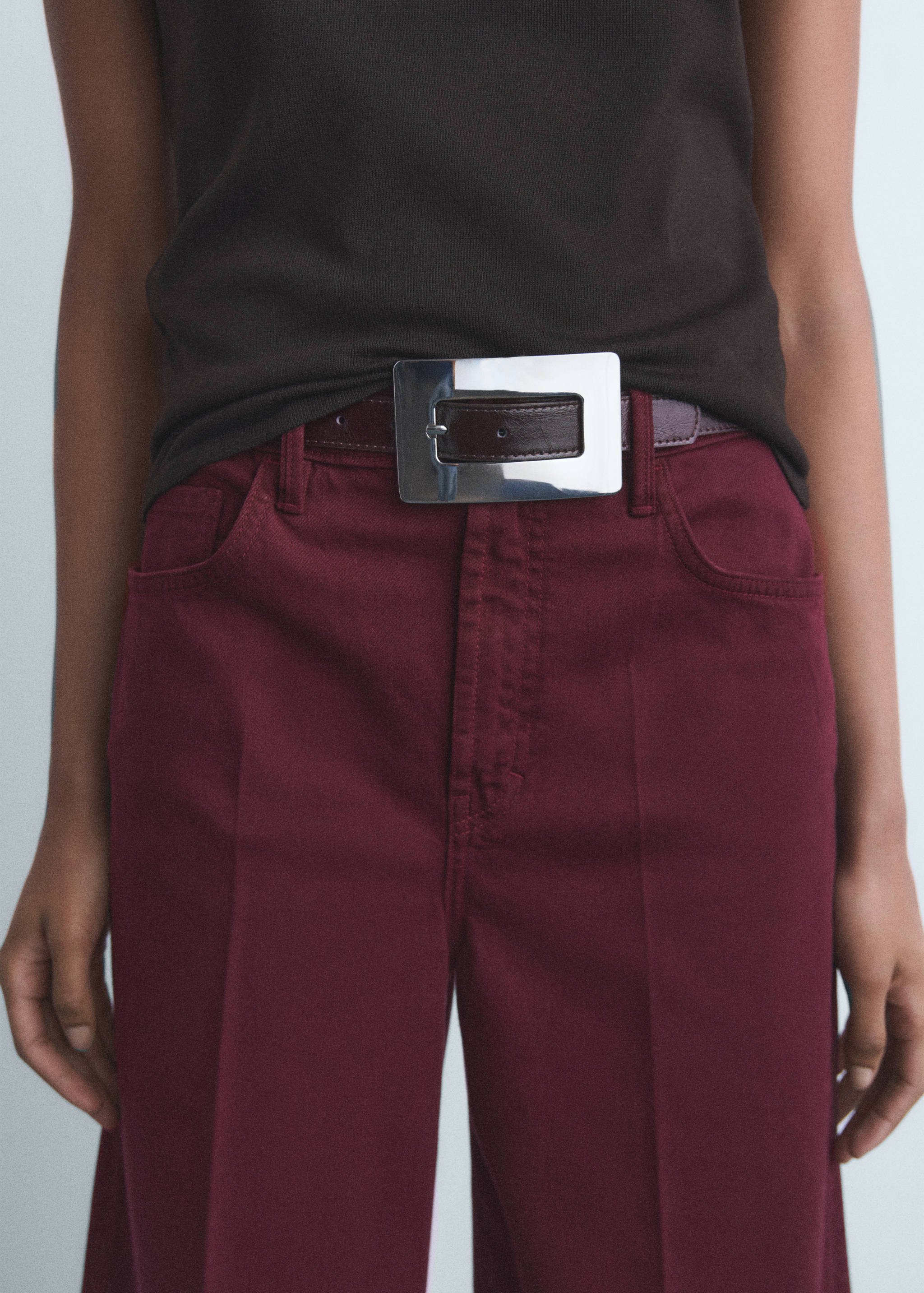 High-waisted wideleg jeans - Details of the article 6