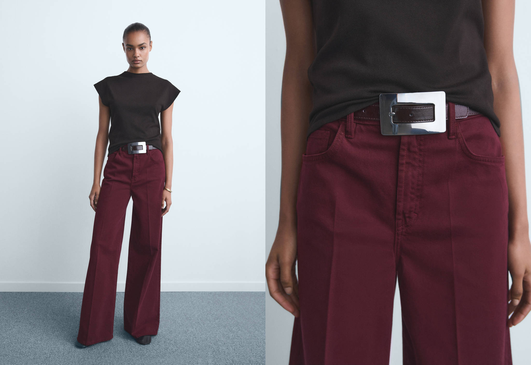 Jean large taille haute - Plan panoramique