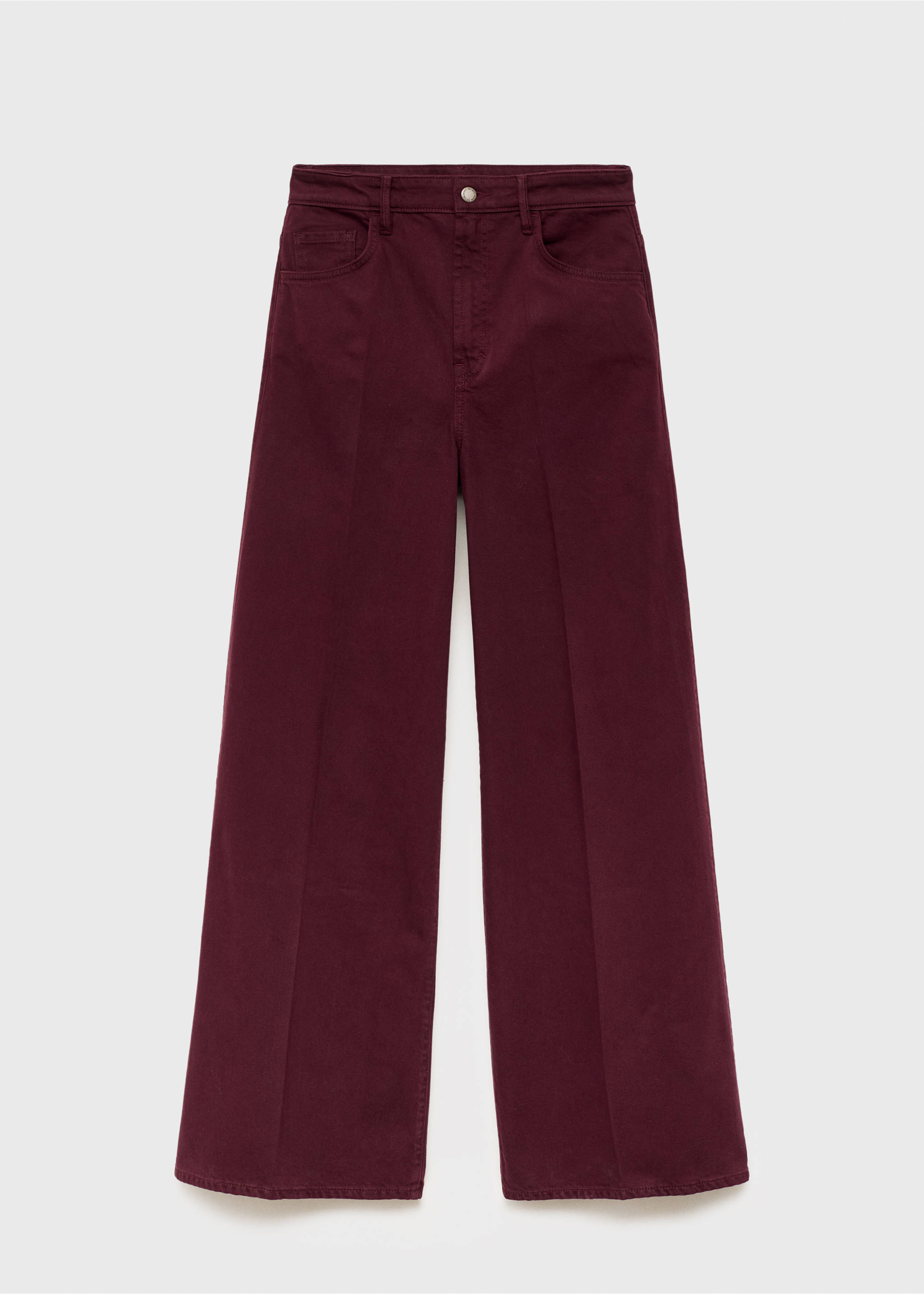 Weit geschnittene High-Waist-Jeans - Artikel ohne Model, Weinrot. Ref: 17054786-00.