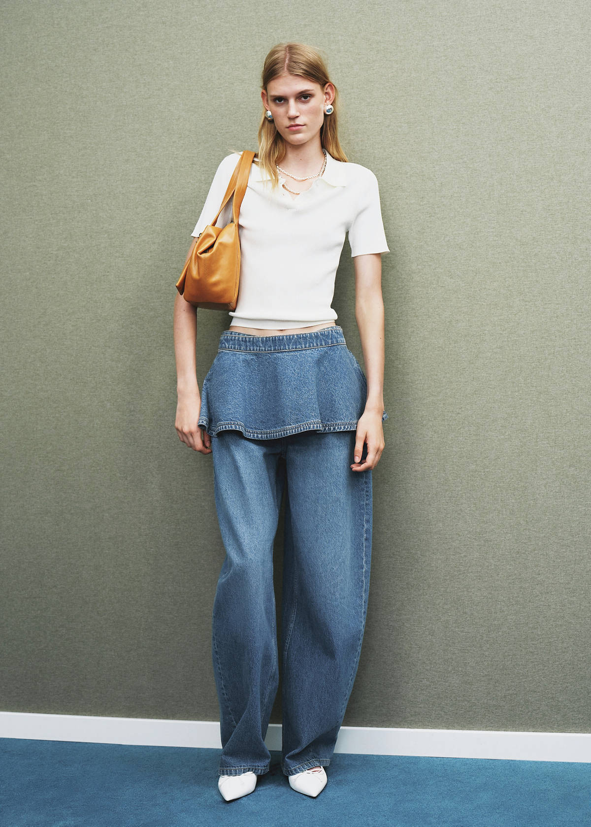 Denim micro-skirt