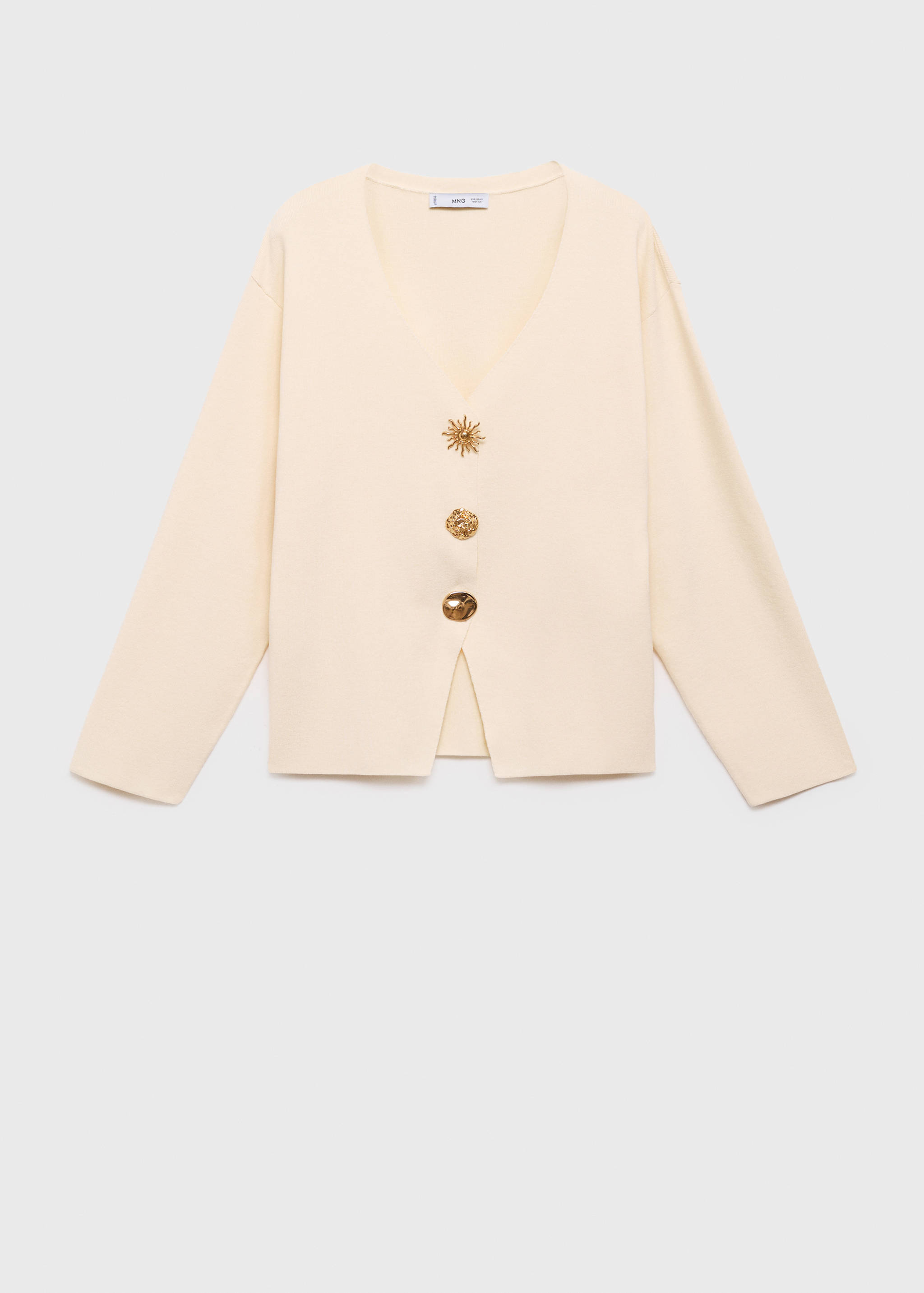 Knitted jacket with jewel buttons - Article without model