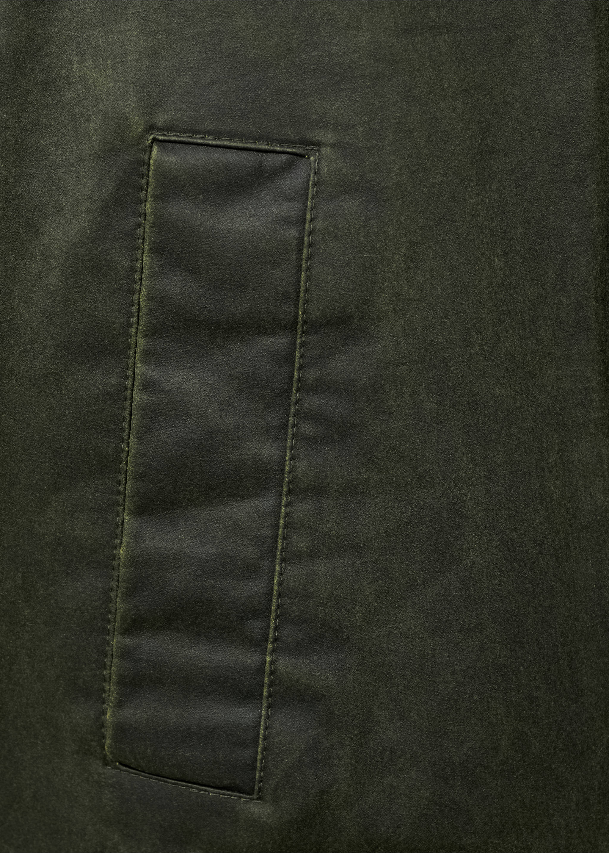 Waxed-effect parka - Details of the article 0, Green. Ref: 17055140-00.
