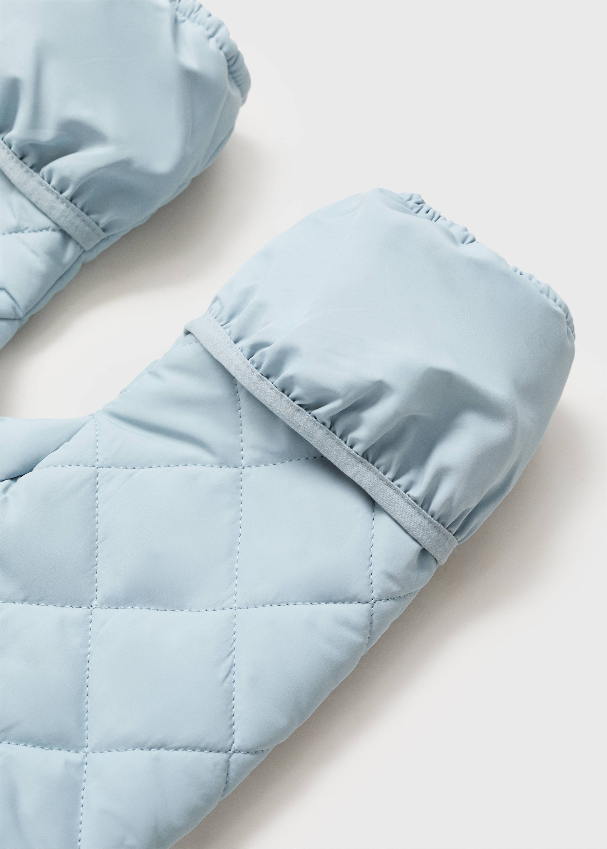 Quilted sweatshirt with shearling lining - Details of the article 0, Blue. Ref: 17055141-00.
