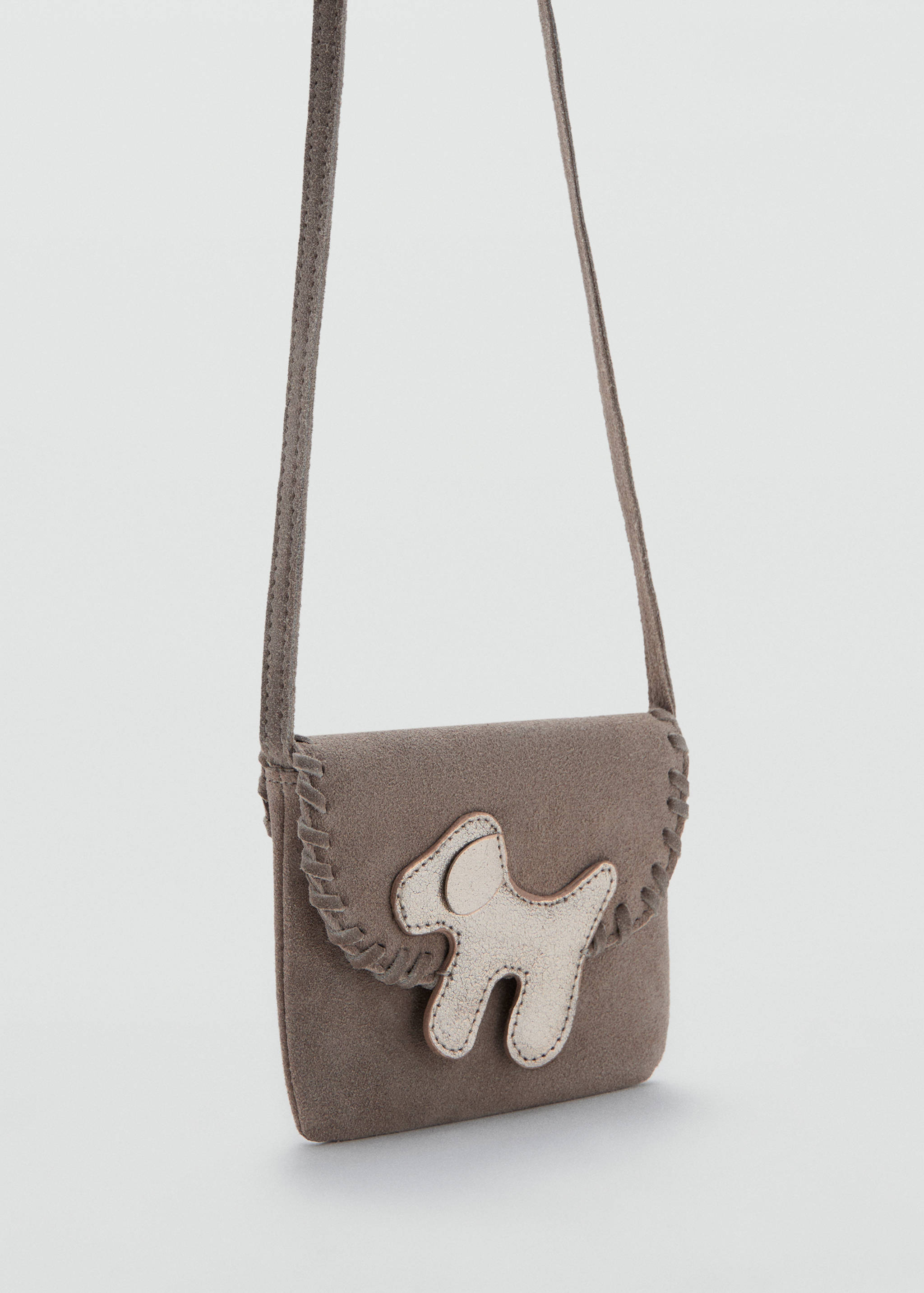 Leather dog bag - Medium plane