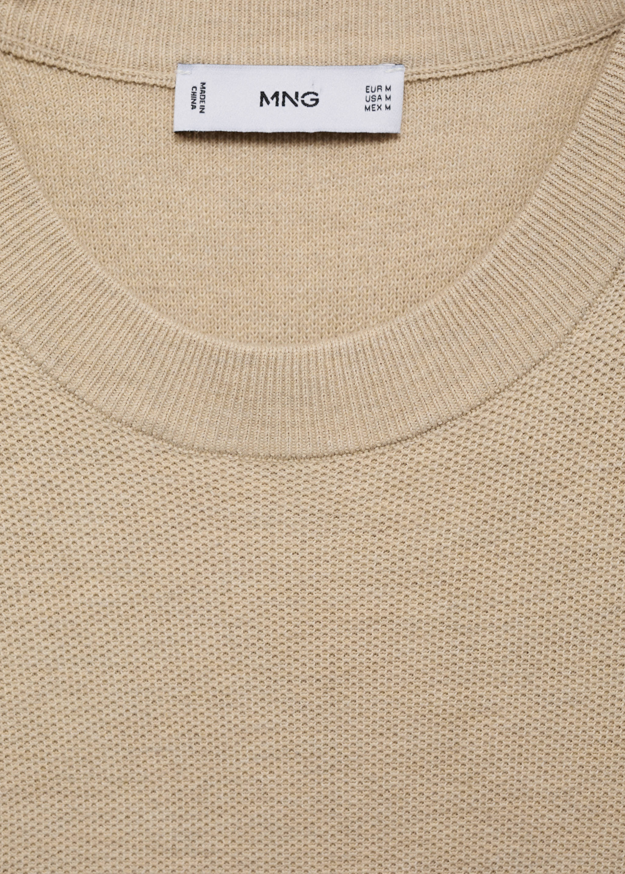 Microstructured cotton knitted sweater - Details of the article 8