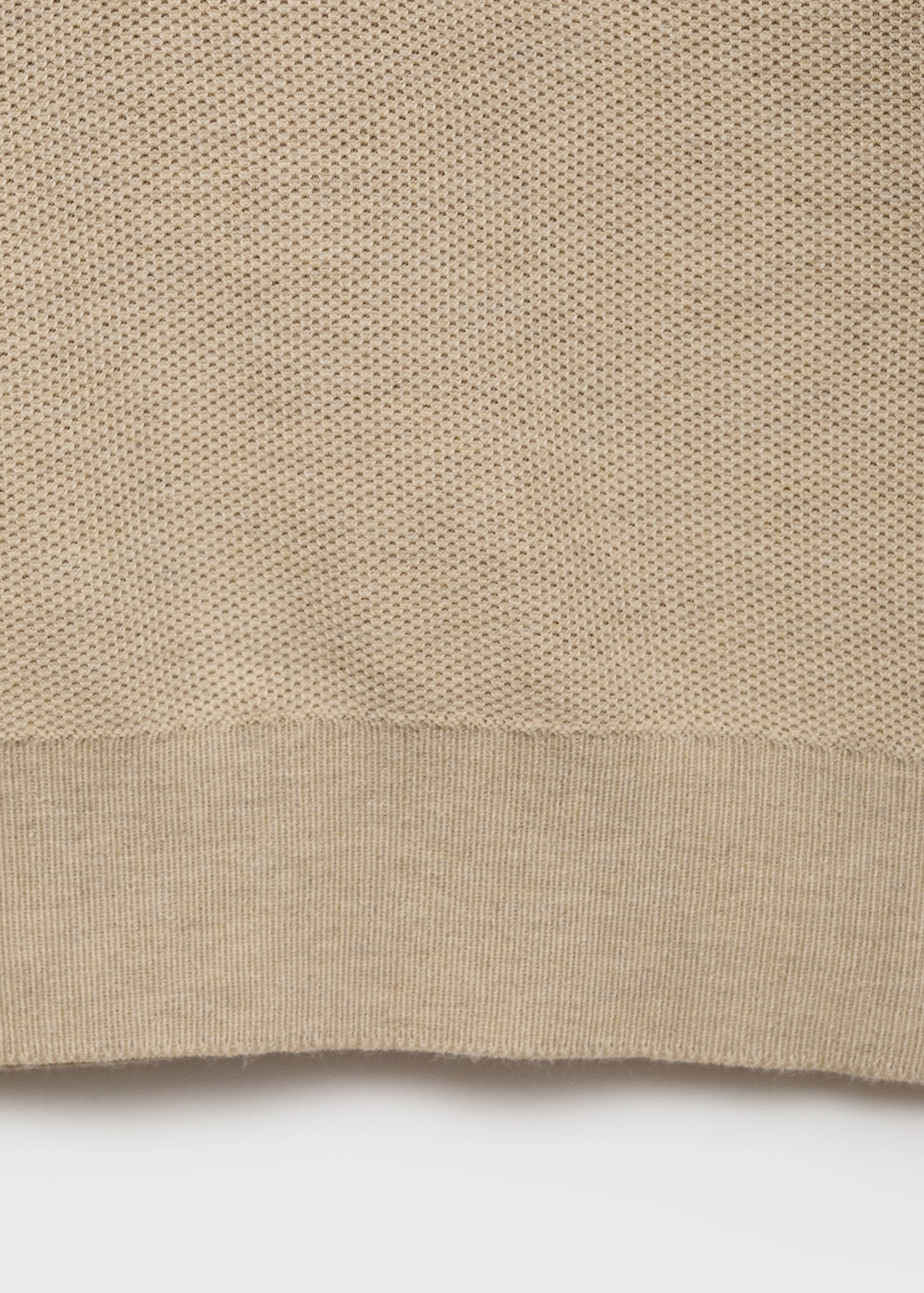 Microstructured cotton knitted sweater - Details of the article 0