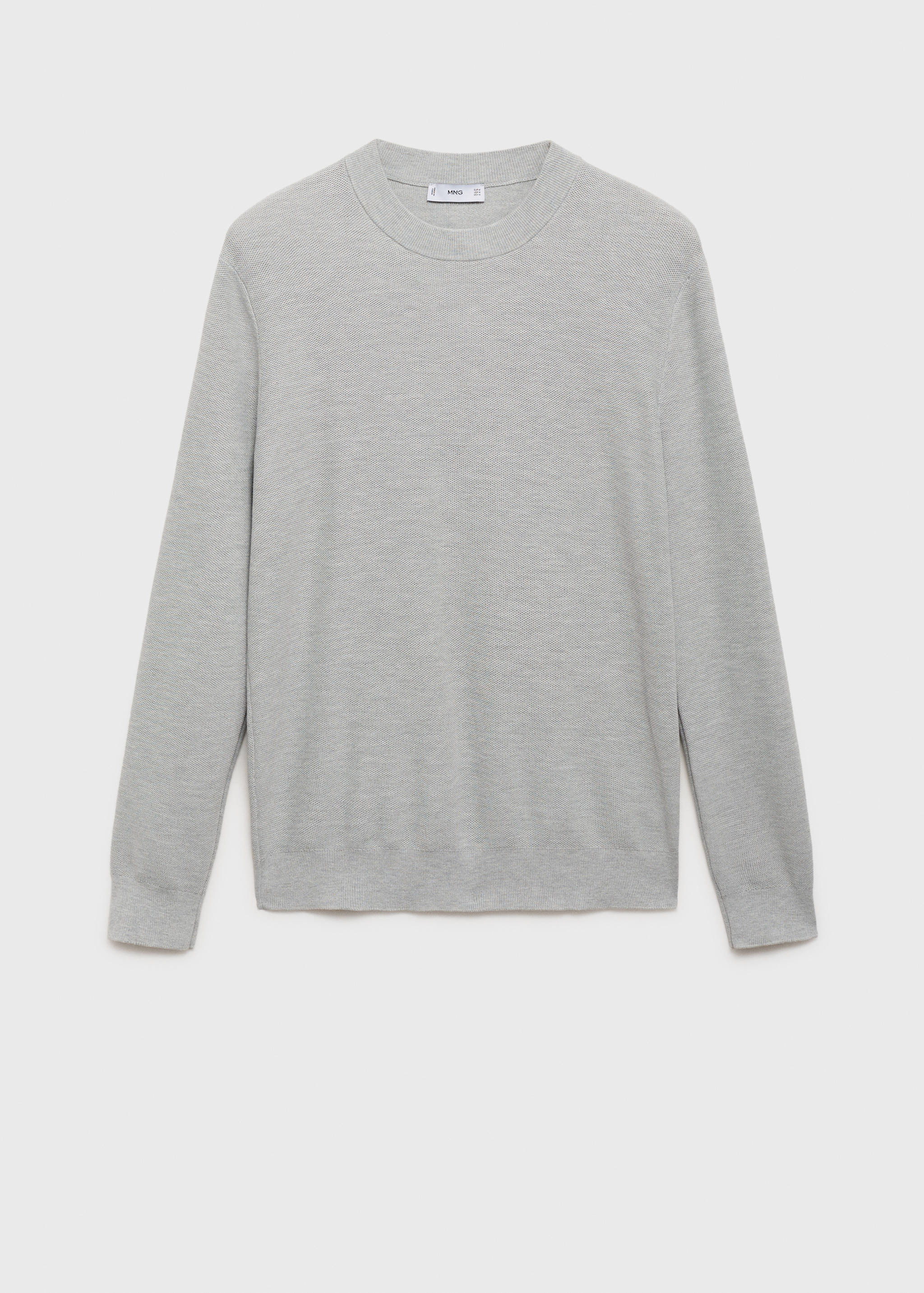Microstructured cotton knitted sweater - Article without model