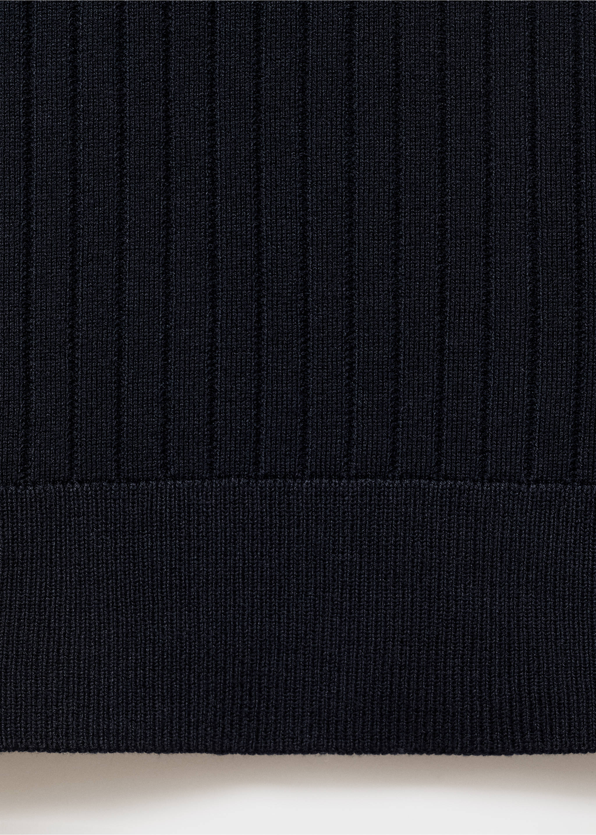 Ribbstickad tenniströja - Detaljer om artikeln 8, Marinblå. Ref: 17055150-00.