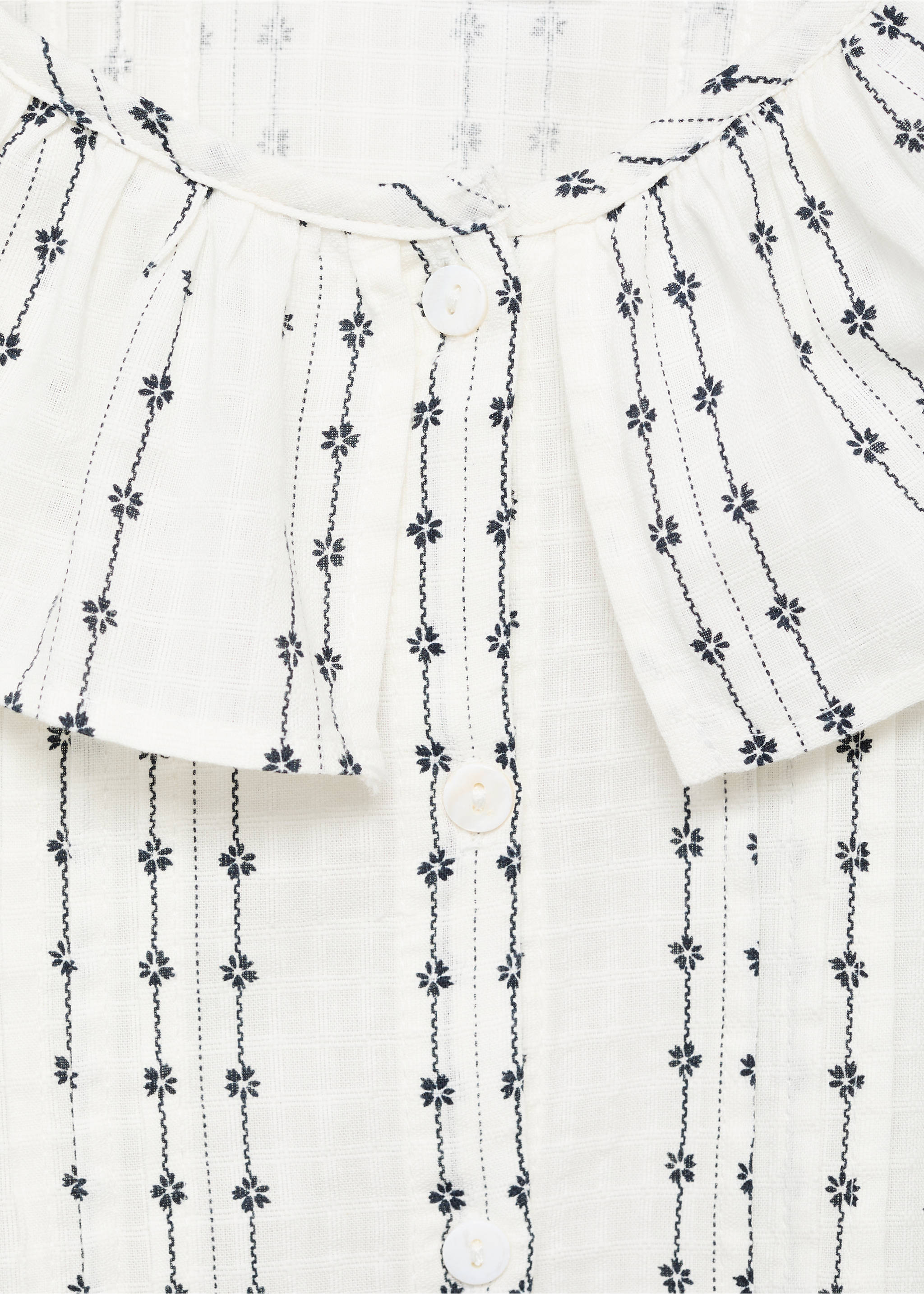 Blus babydollkrage - Detaljer om artikeln 8, Rå. Ref: 17055151-00.