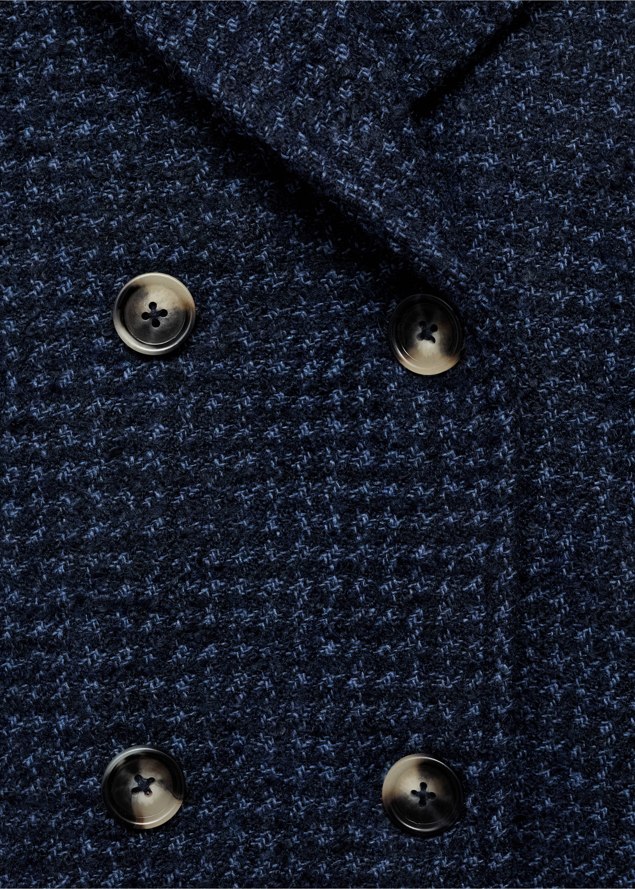 Tweed jacket - Details of the article 8, Navy. Ref: 17055156-00.