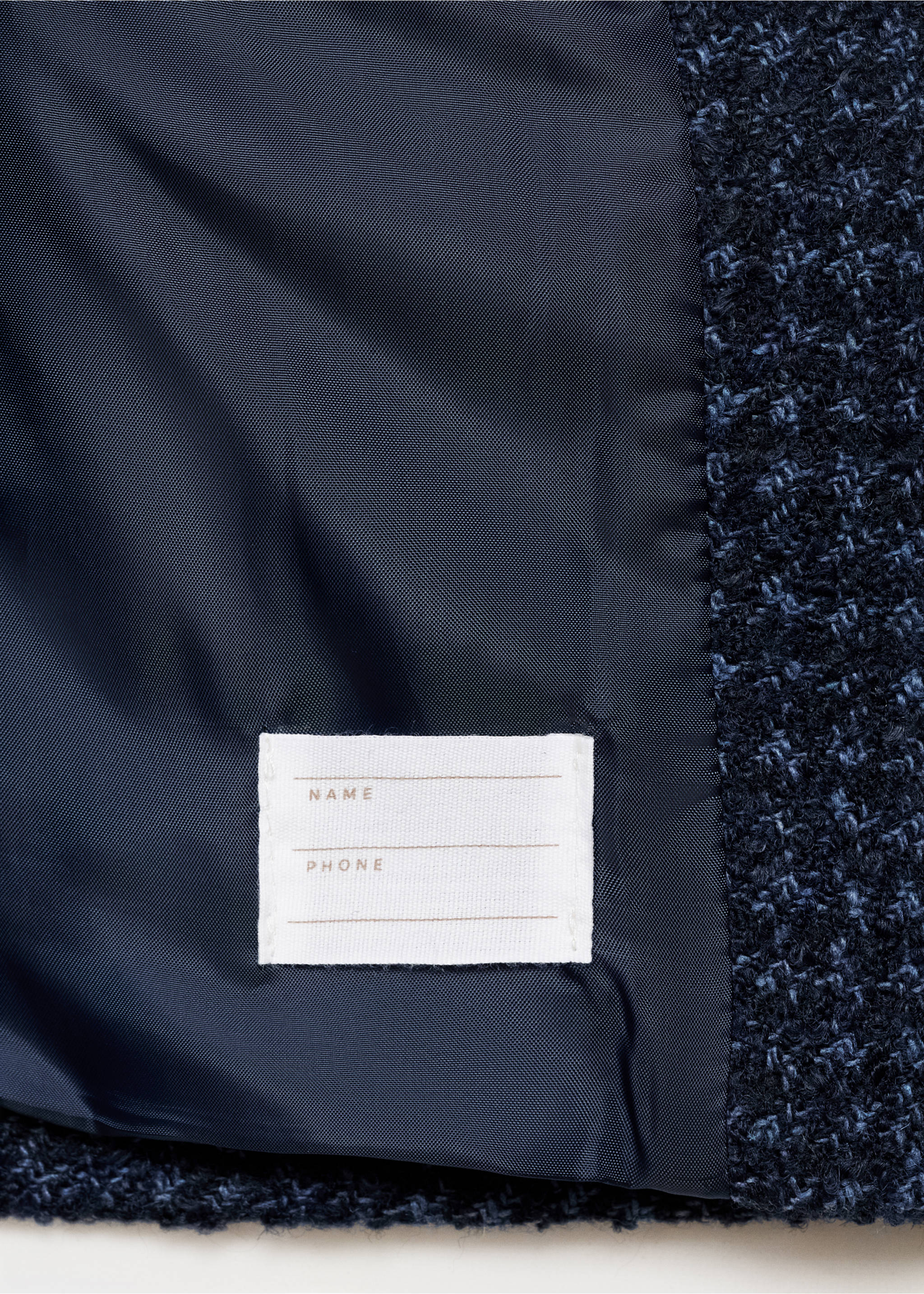 Tweed jacket - Details of the article 0, Navy. Ref: 17055156-00.