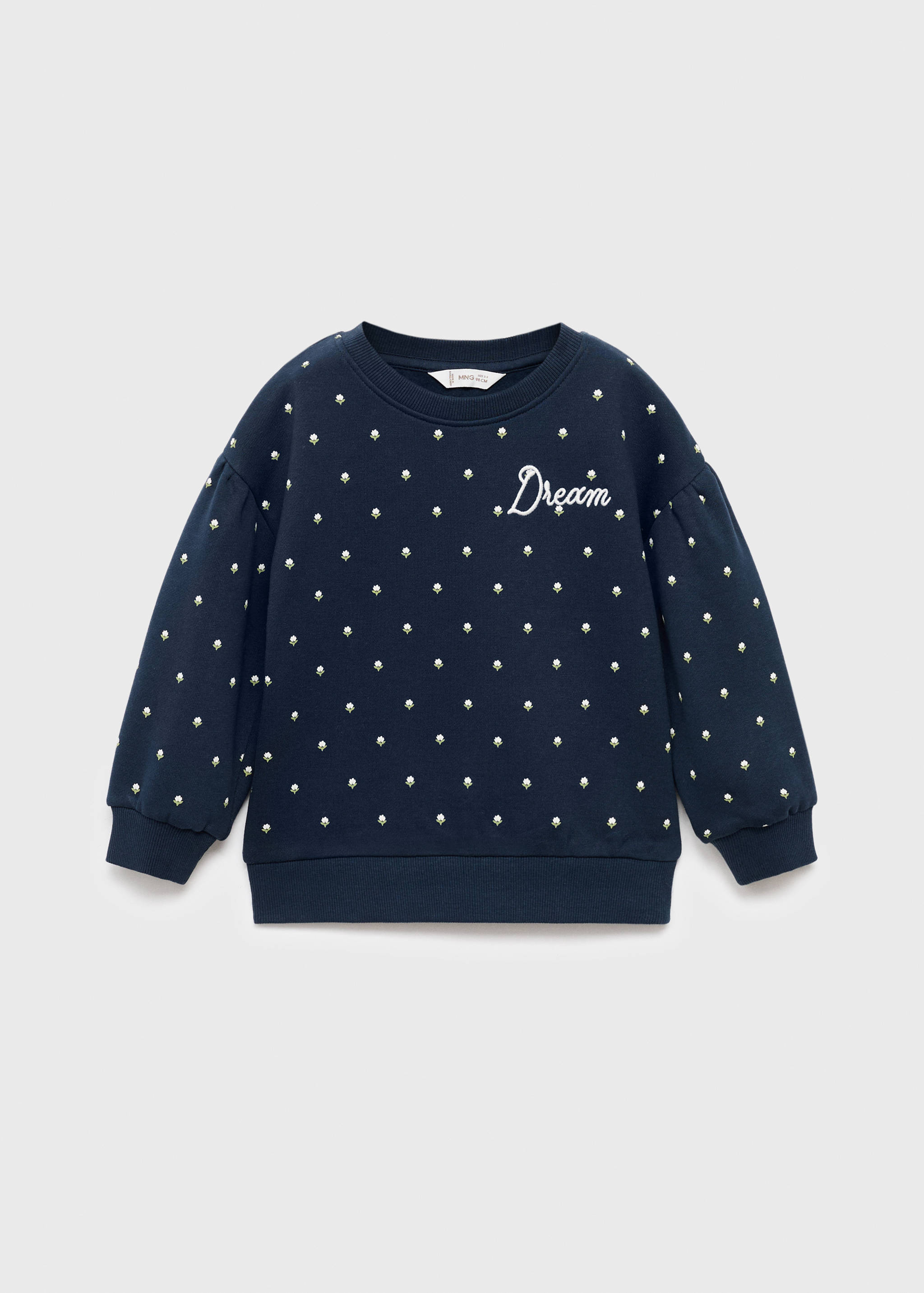 Sweat brodé imprimé floral - Article sans modèle