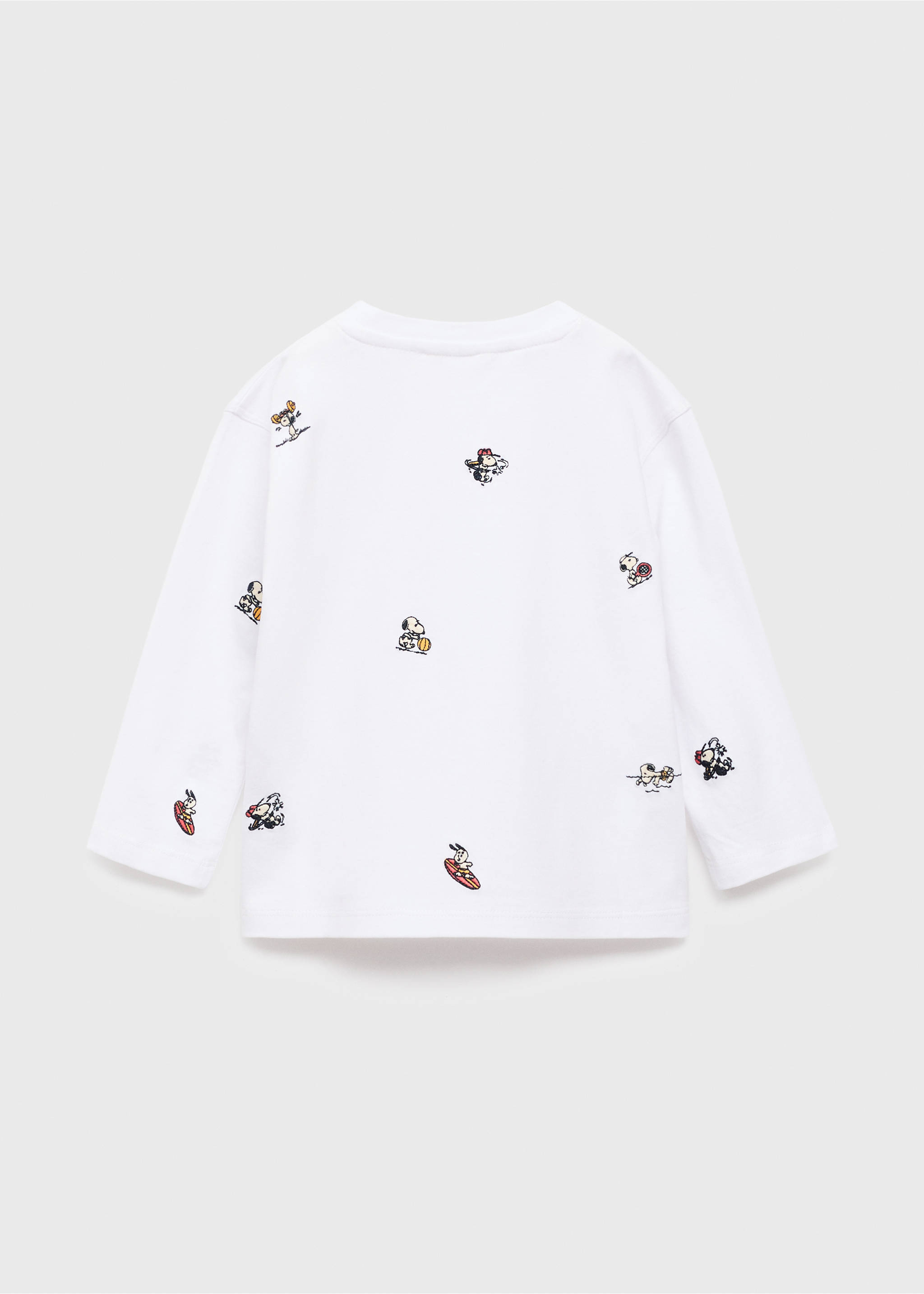 Snoopy embroidered t-shirt - Reverse of the article, White. Ref: 17055162-00.