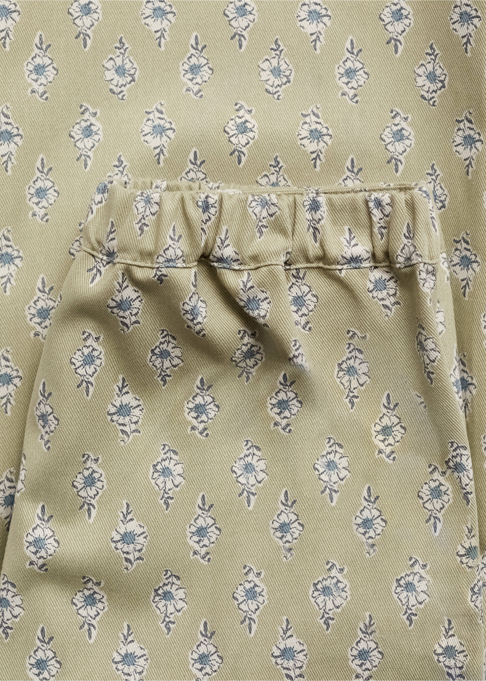 Παντελόνι culotte λουλούδια - Λεπτομέρεια του προϊόντος 0, Πράσινο Μέντα. Ref: 17055171-00.