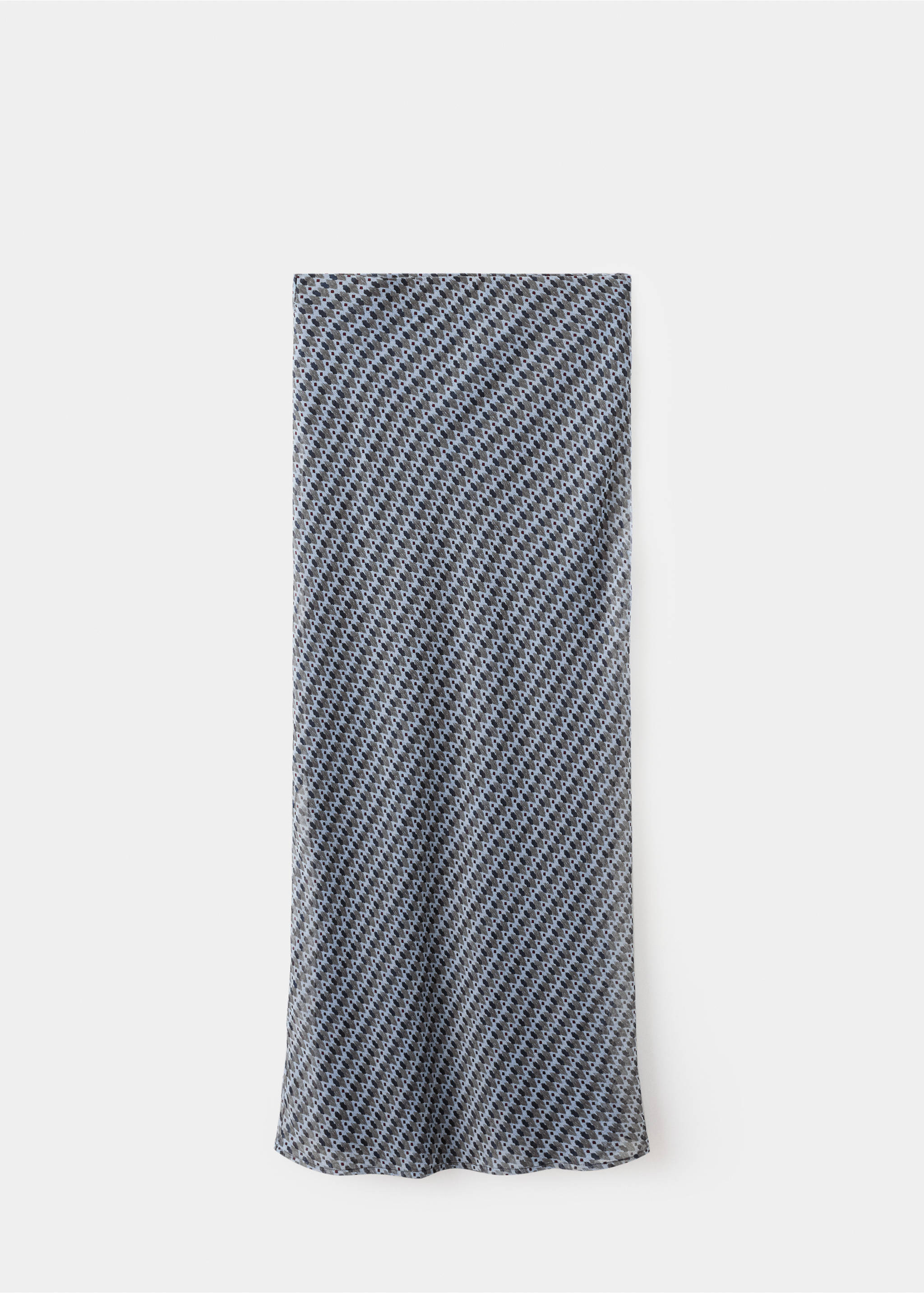 Printed long skirt - Article without model, Charcoal. Ref: 17055791-00.