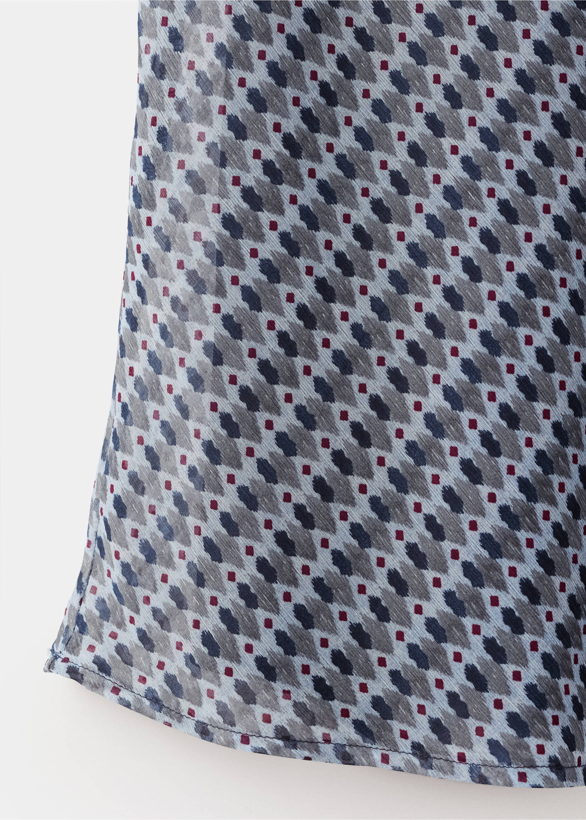 Printed long skirt - Details of the article 0, Charcoal. Ref: 17055791-00.