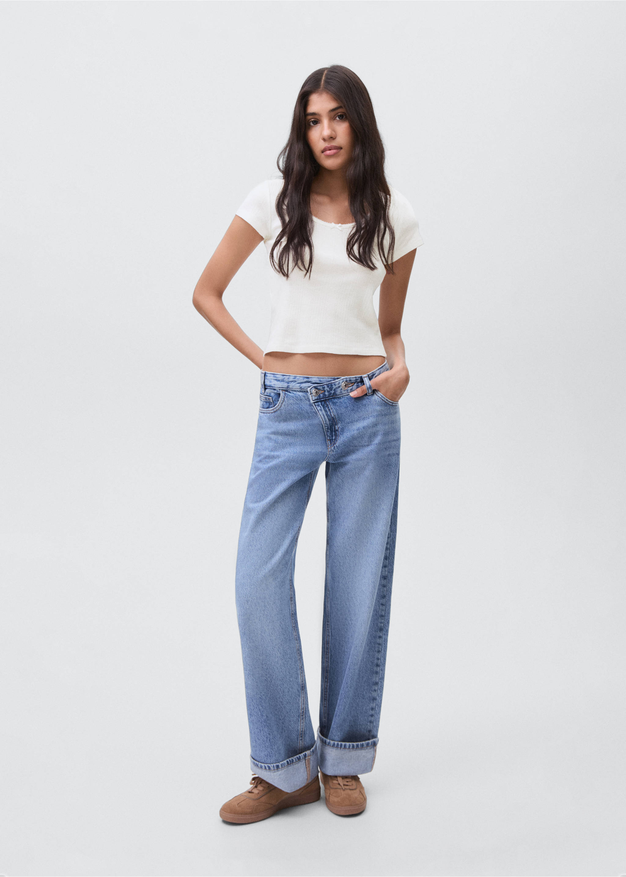 T-shirt with bow - General plane, Off White. Ref: 17055793-00.