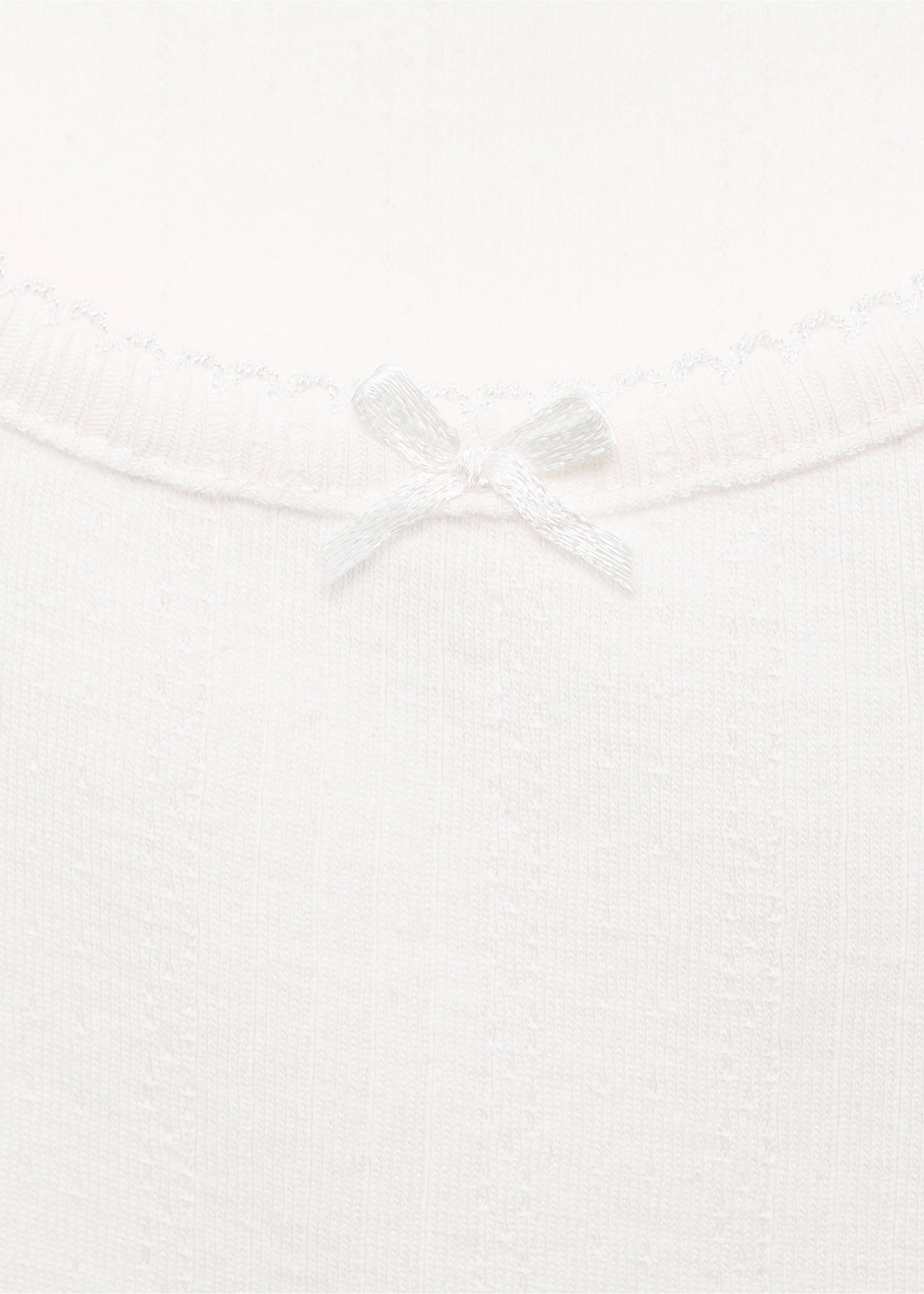 T-shirt with bow - Details of the article 8, Off White. Ref: 17055793-00.