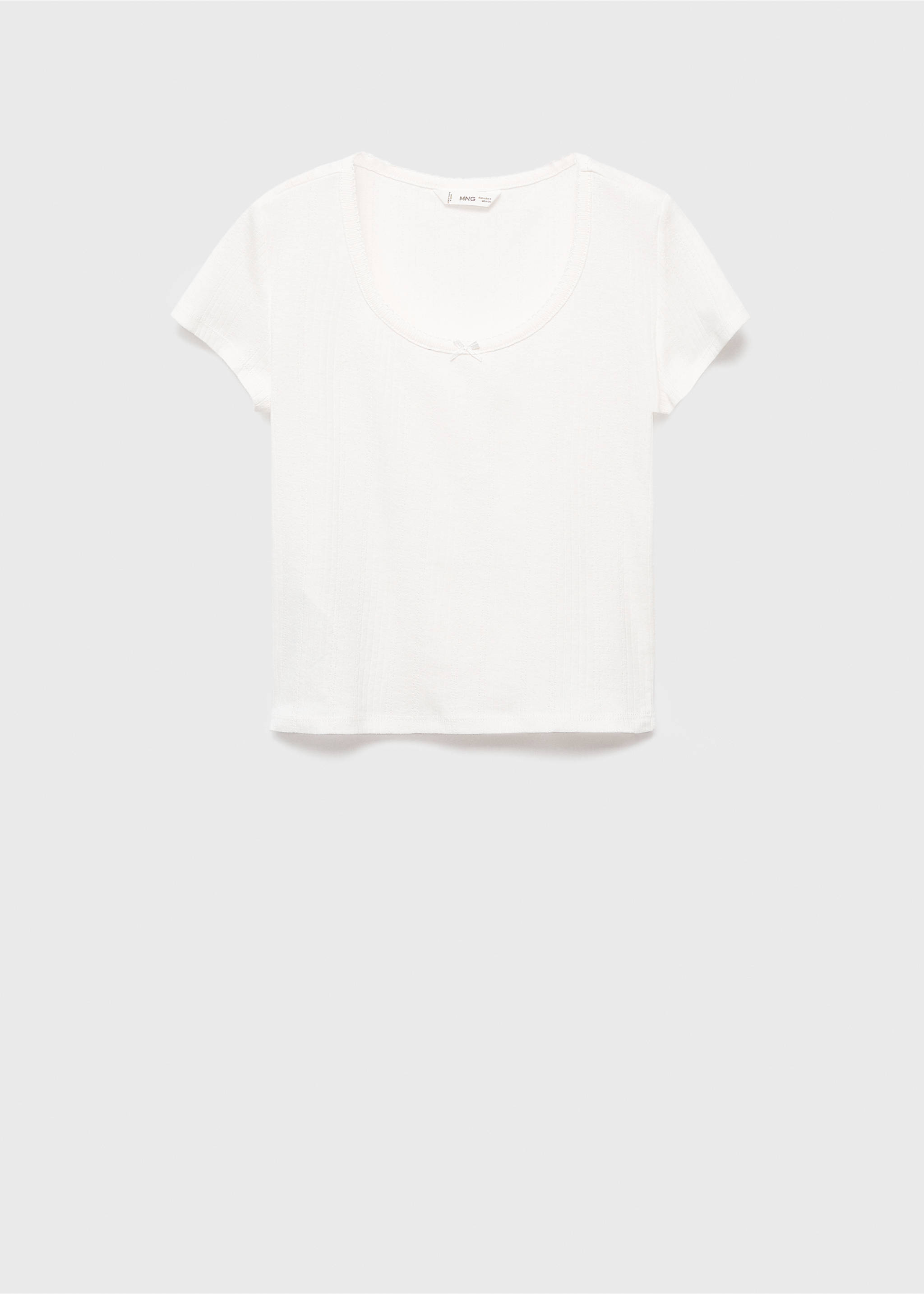 T-shirt with bow - Article without model, Off White. Ref: 17055793-00.